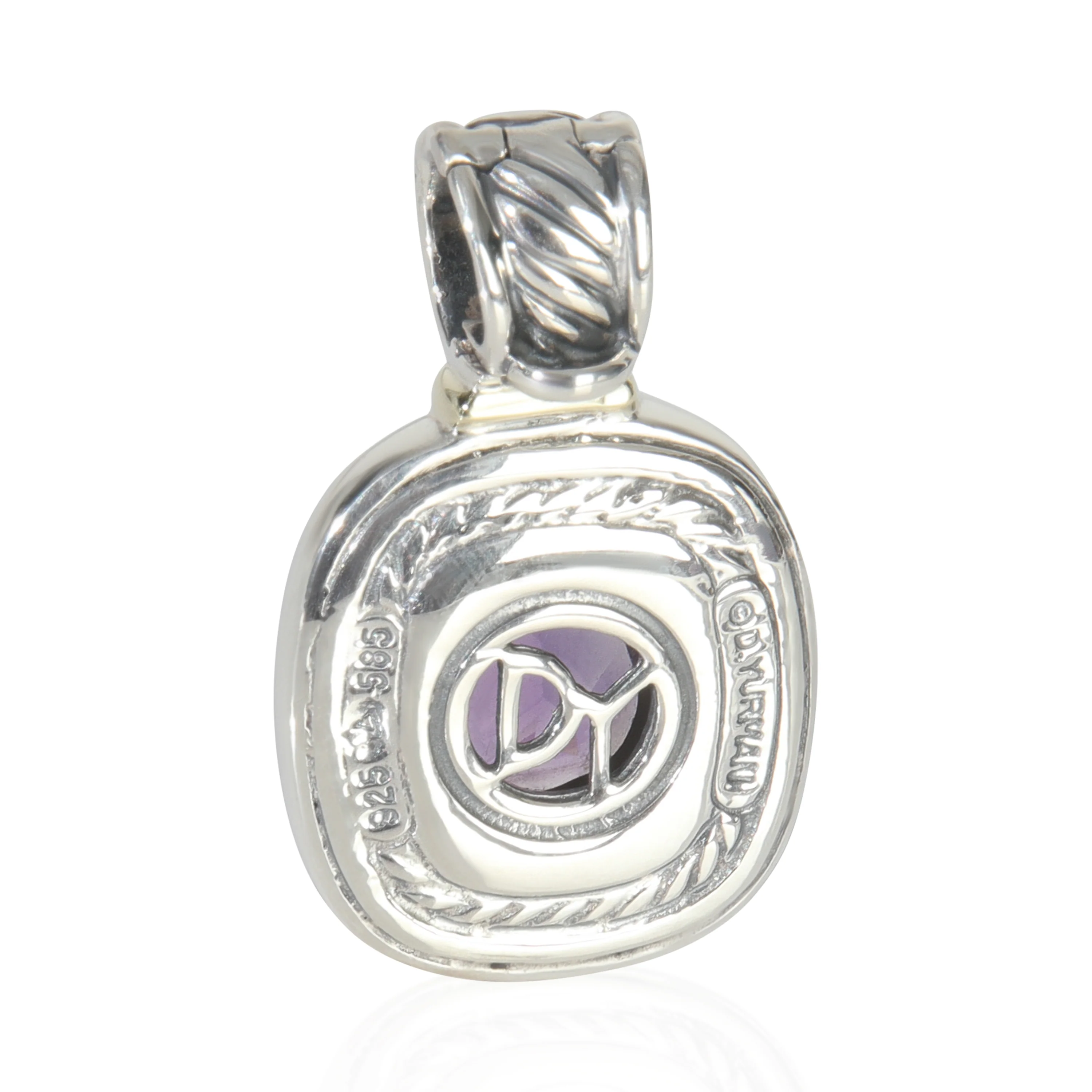 Yellow Gold & Sterling Silver Amethyst Albion Pendant - Image 3