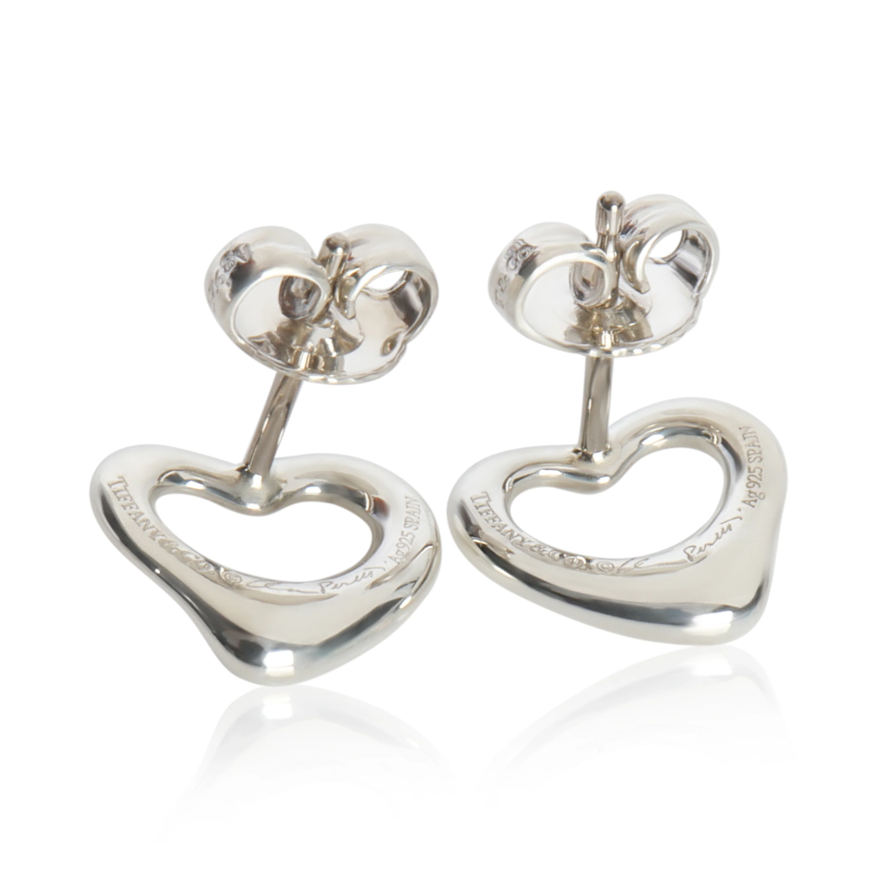 Sterling Silver  Elsa Peretti Open Heart Earrings - Image 3