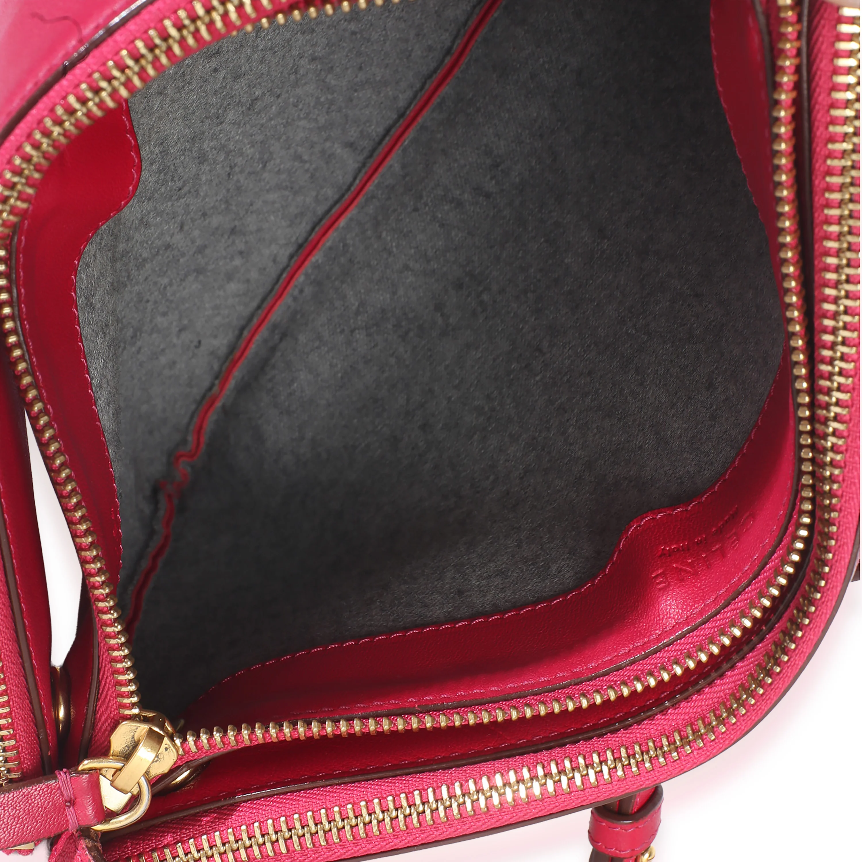 Fuschia Lambskin Large Trio Crossbody - Image 9