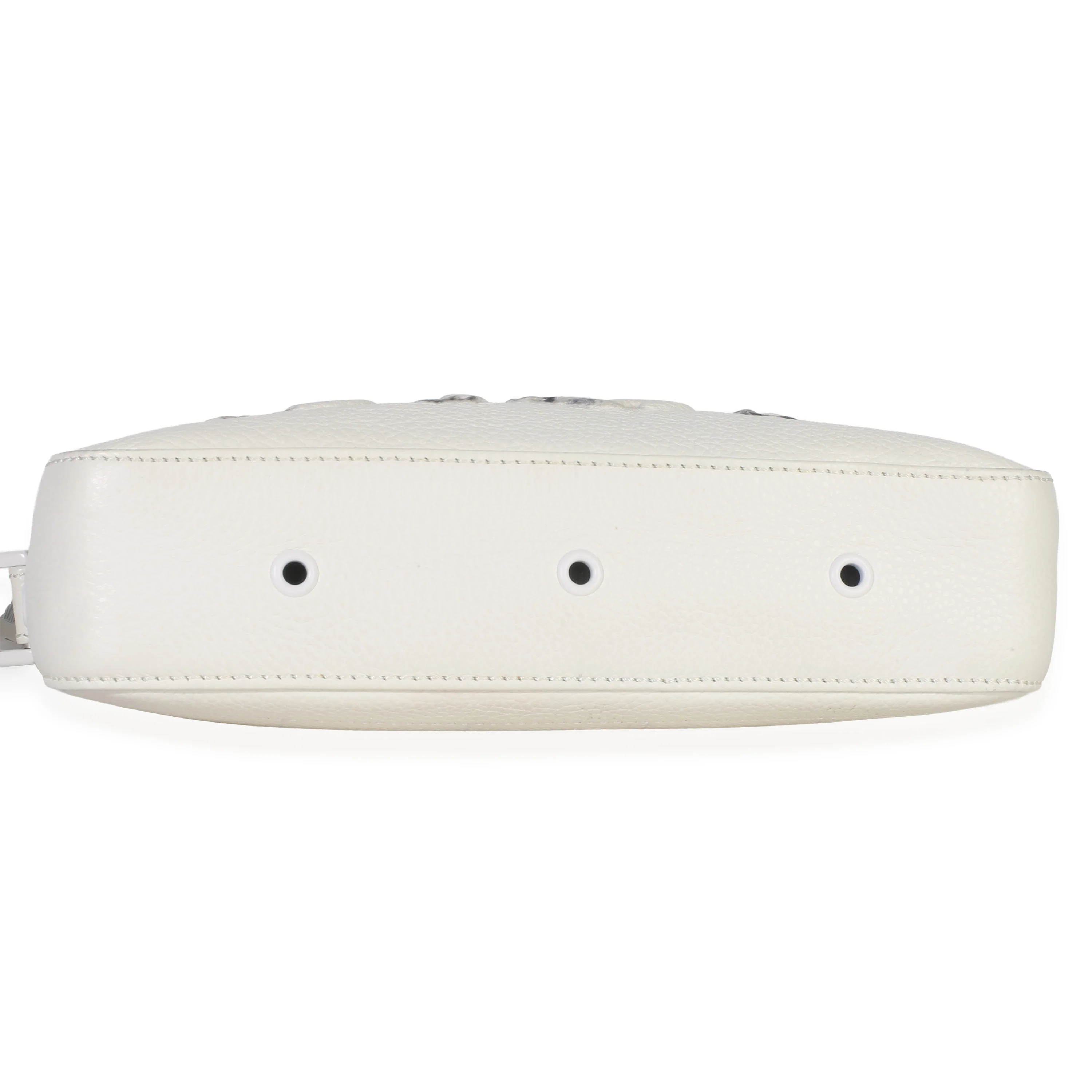 X DANIEL ARSHAM White Grained Calfskin Safari Messenger - Image 5