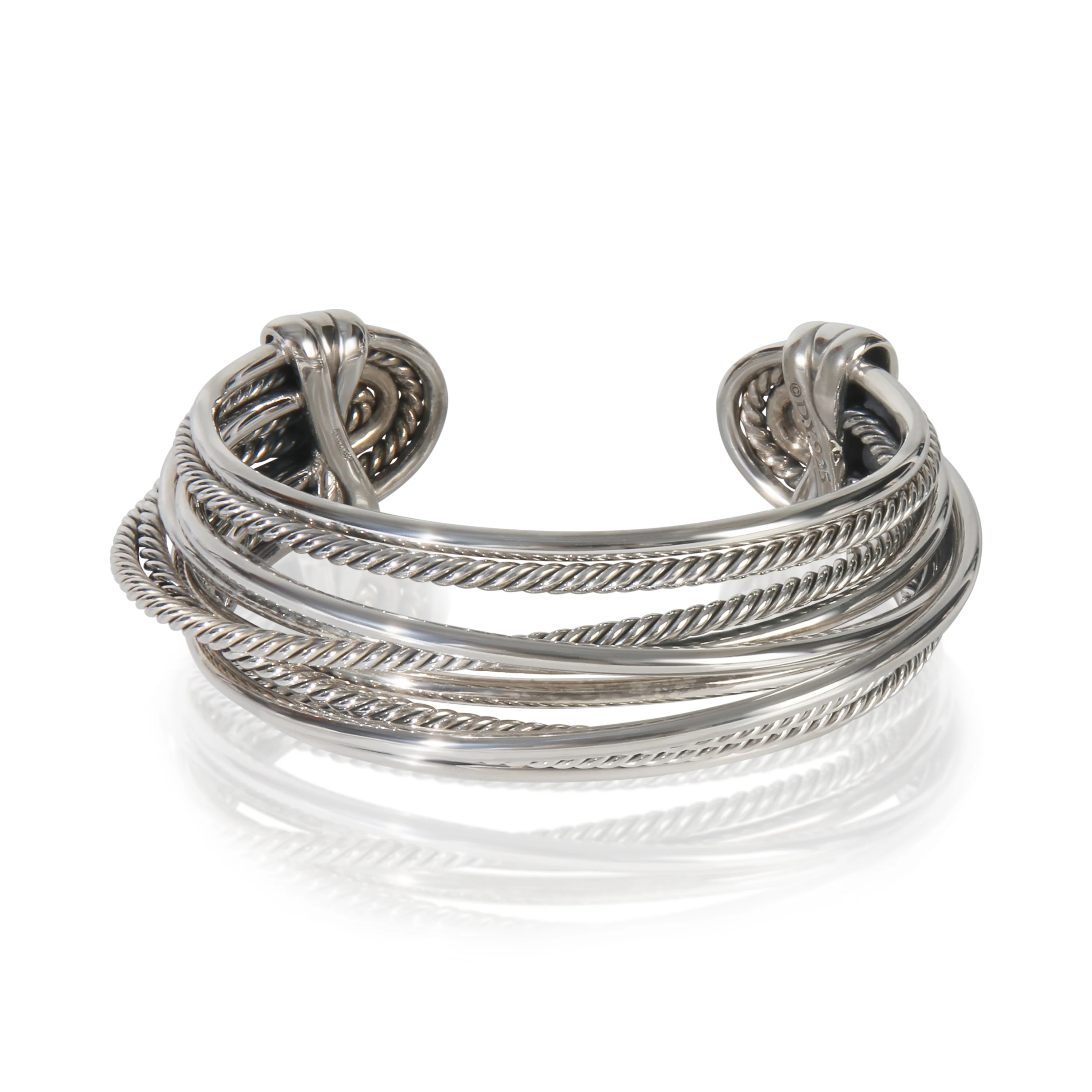 Sterling Silver  Crossover Bracelet
