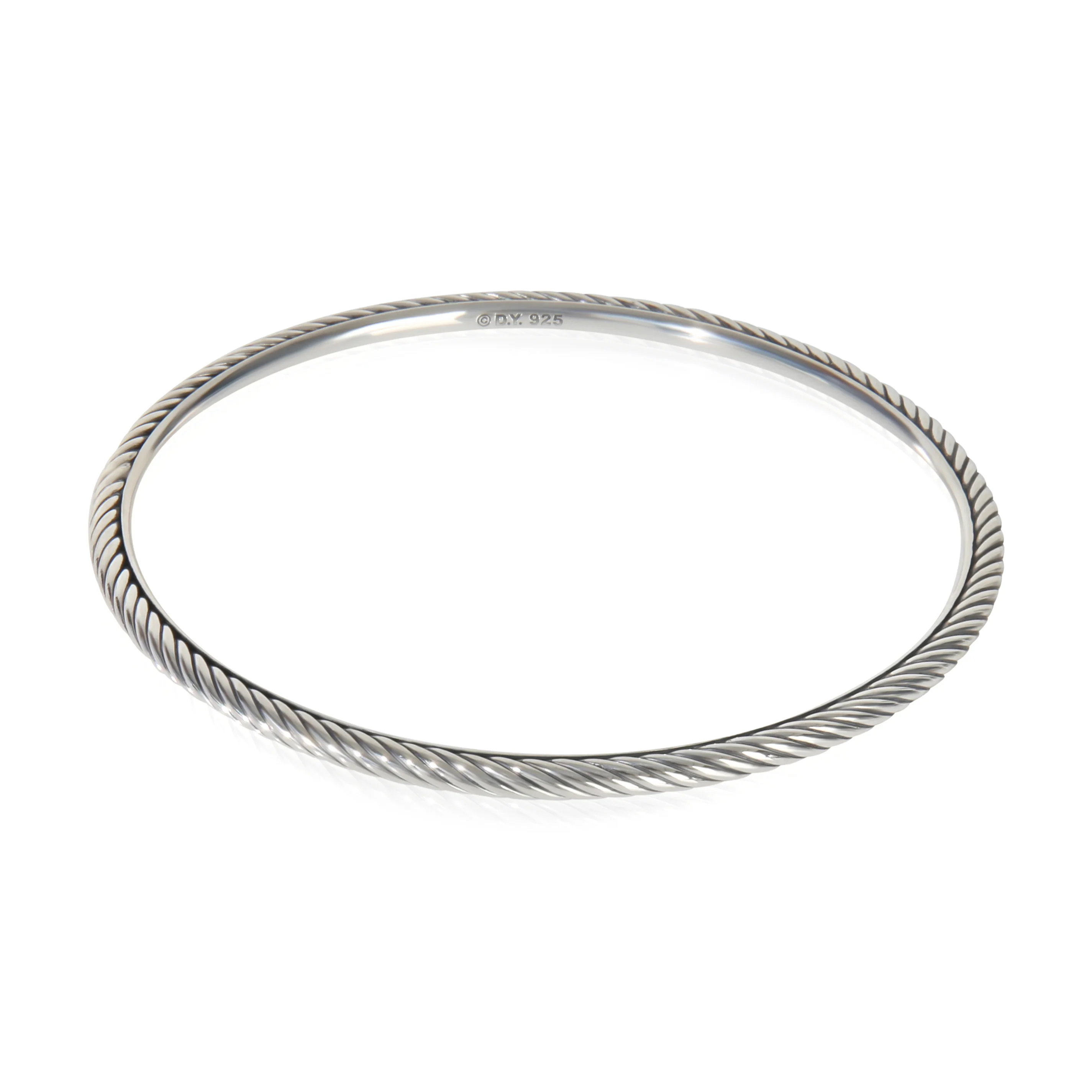 Sterling Silver Cable Slip On Bracelet
