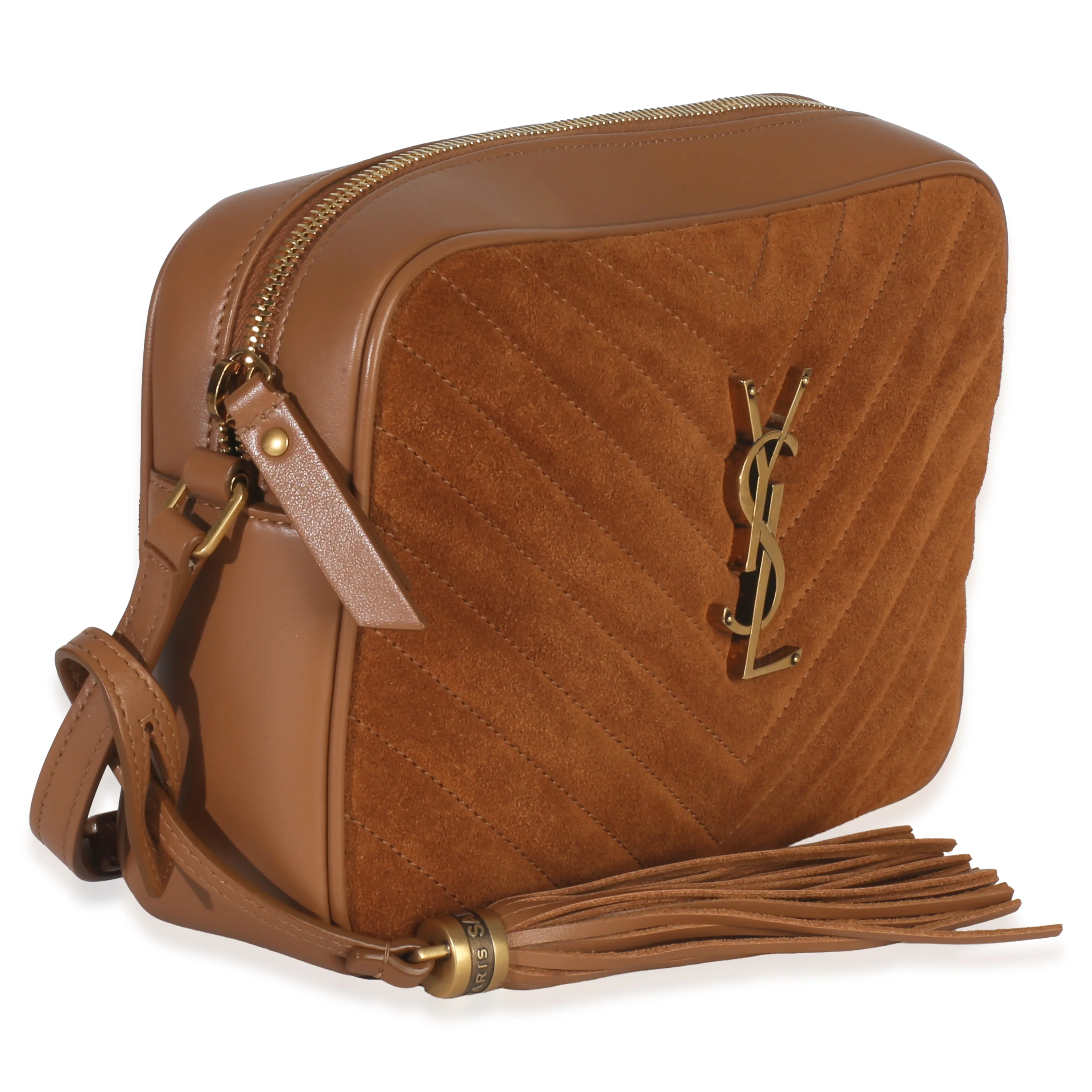 Cinnamon Suede Matelasse Monogram Lou Camera - Image 3