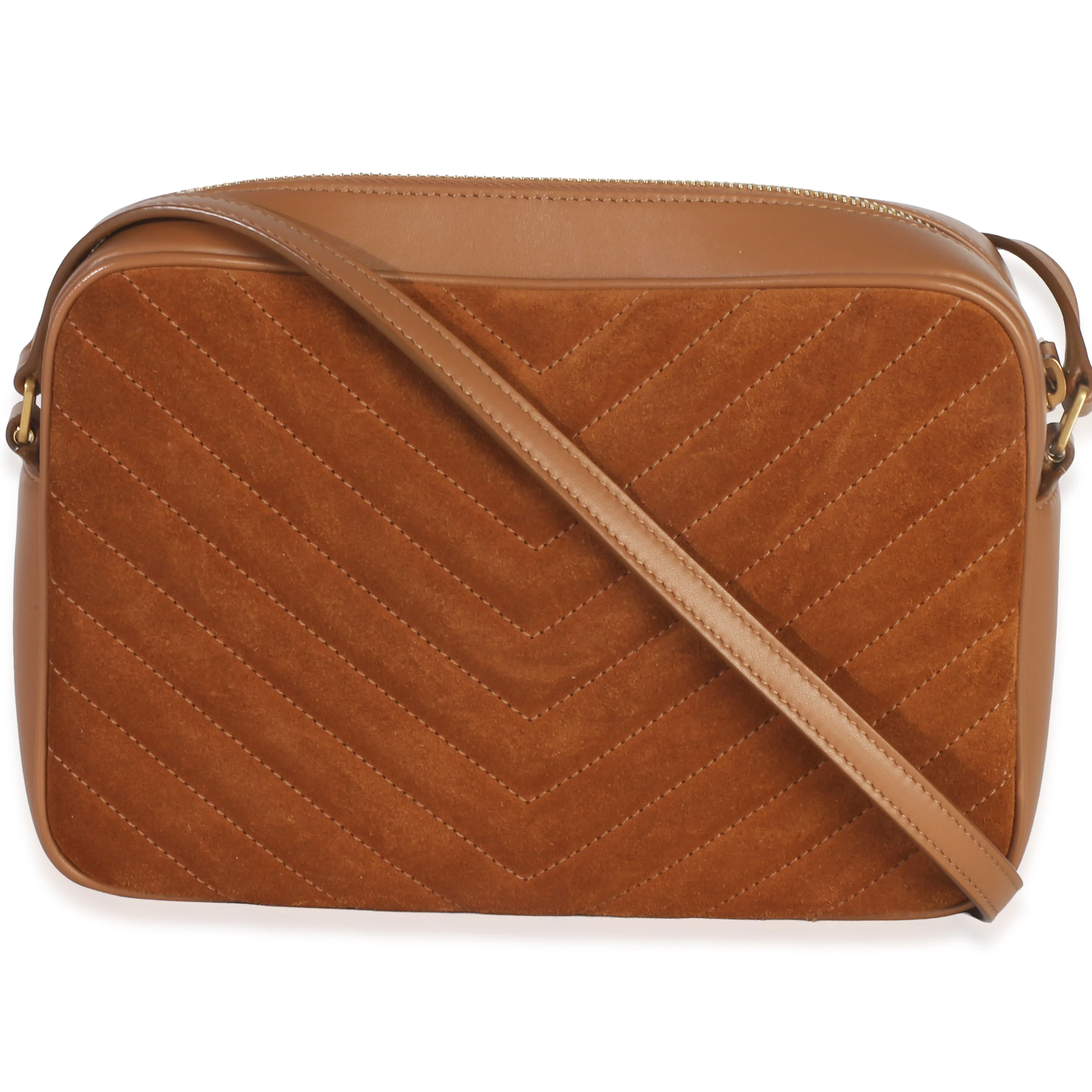 Cinnamon Suede Matelasse Monogram Lou Camera - Image 4