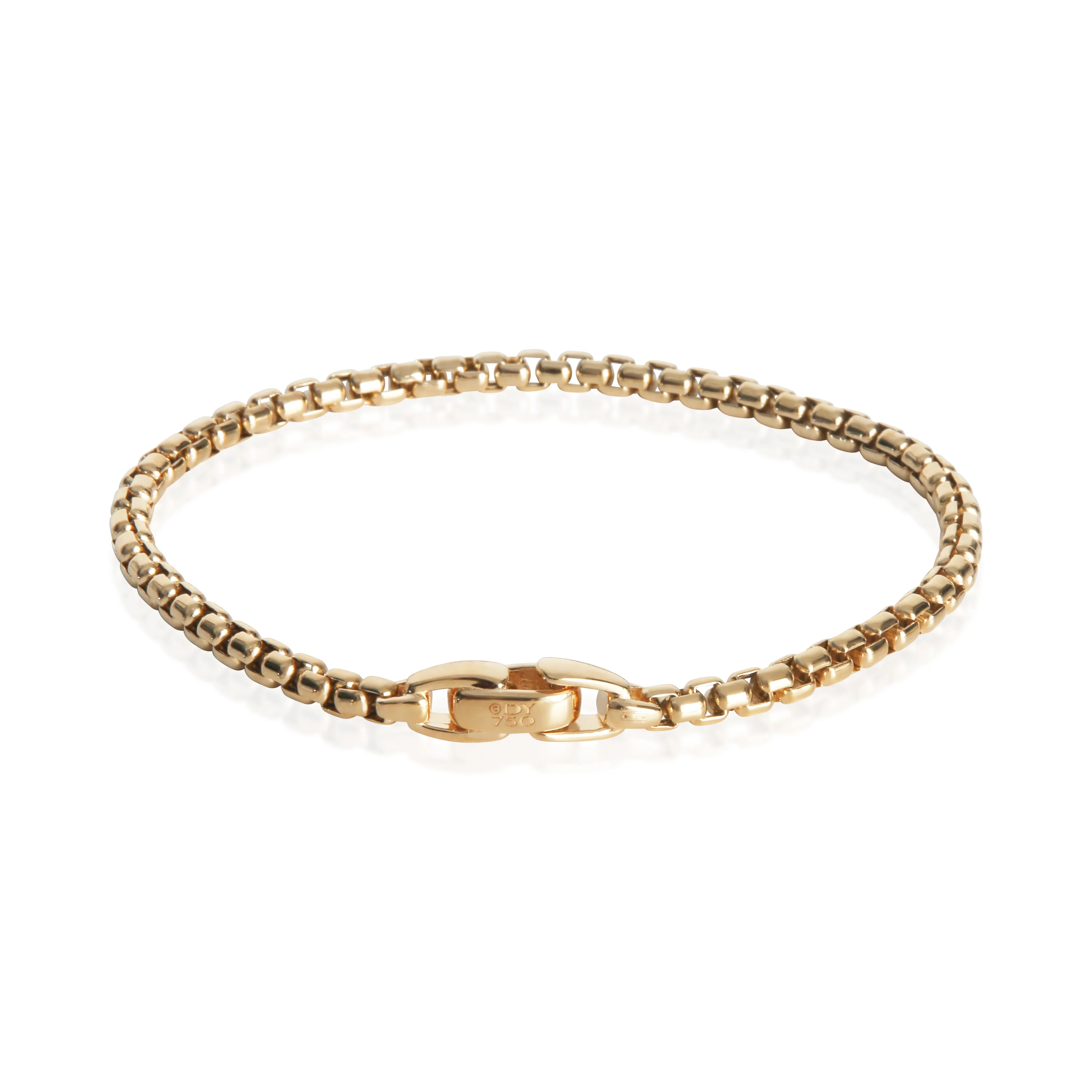 Yellow Gold  Box Chain Bracelet - Image 3