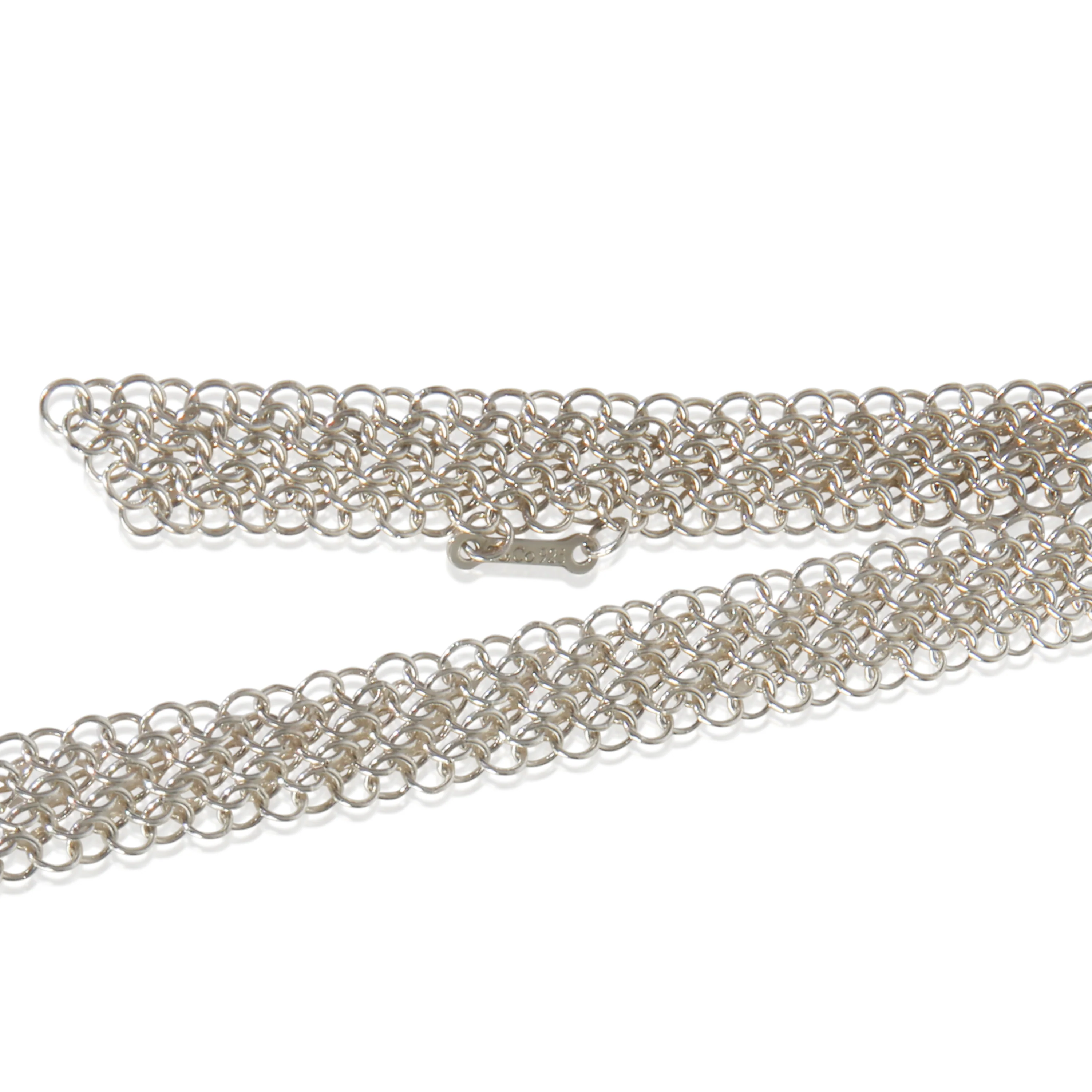Sterling Silver  Elsa Peretti Mesh Bib Necklace - Image 3