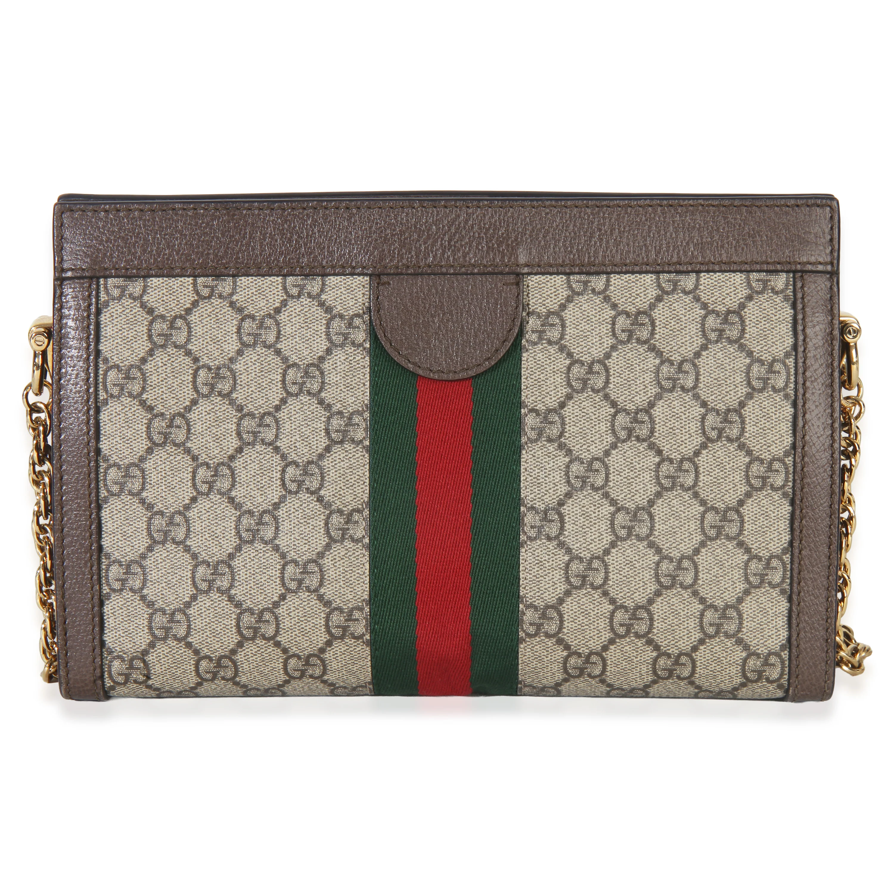 Beige GG Supreme Web Ophidia GG Small Shoulder Bag - Image 4