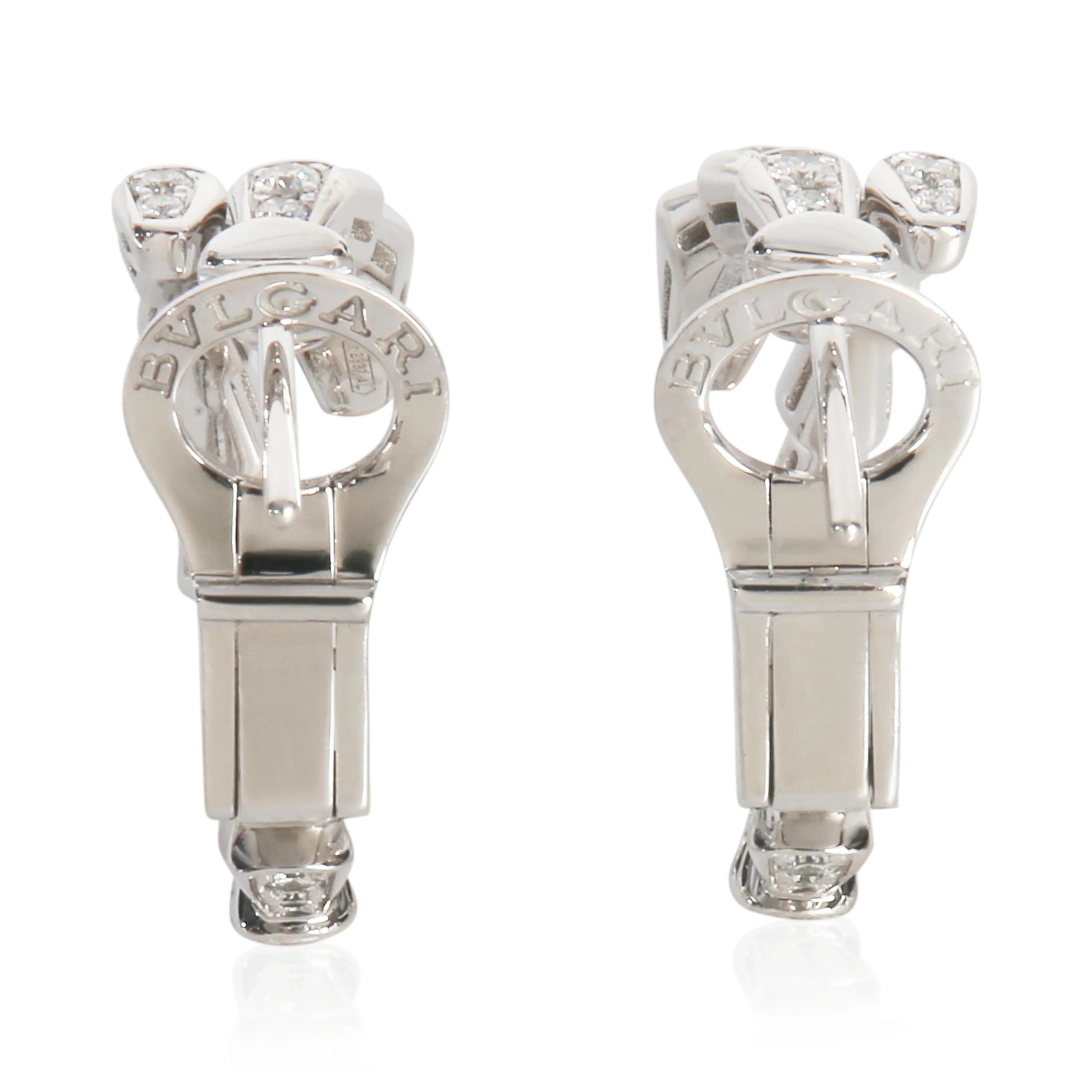 White Gold Diamond Serpenti Viper Earrings - Image 4