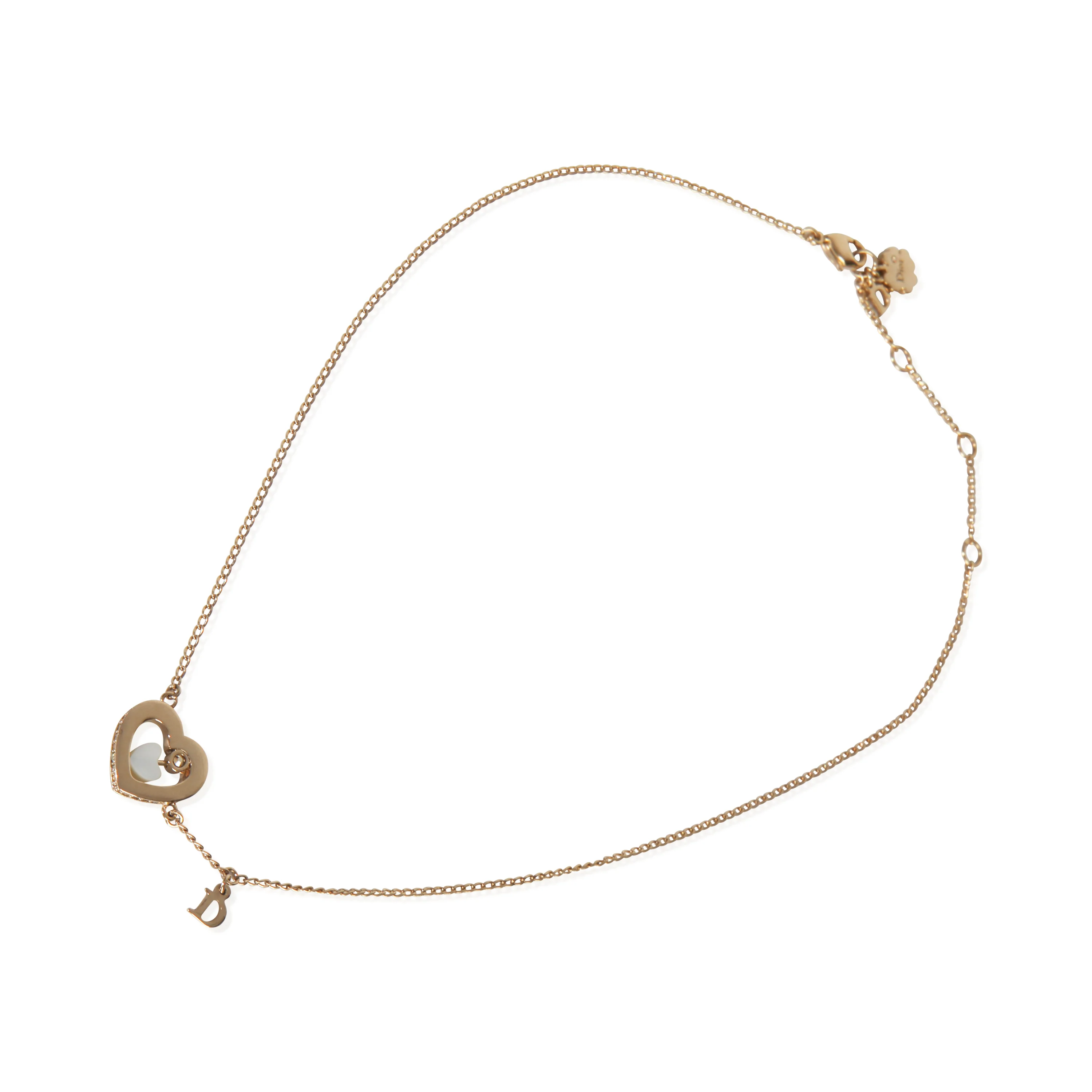 Gold Plated  Heart Pendant With Crystals - Image 3