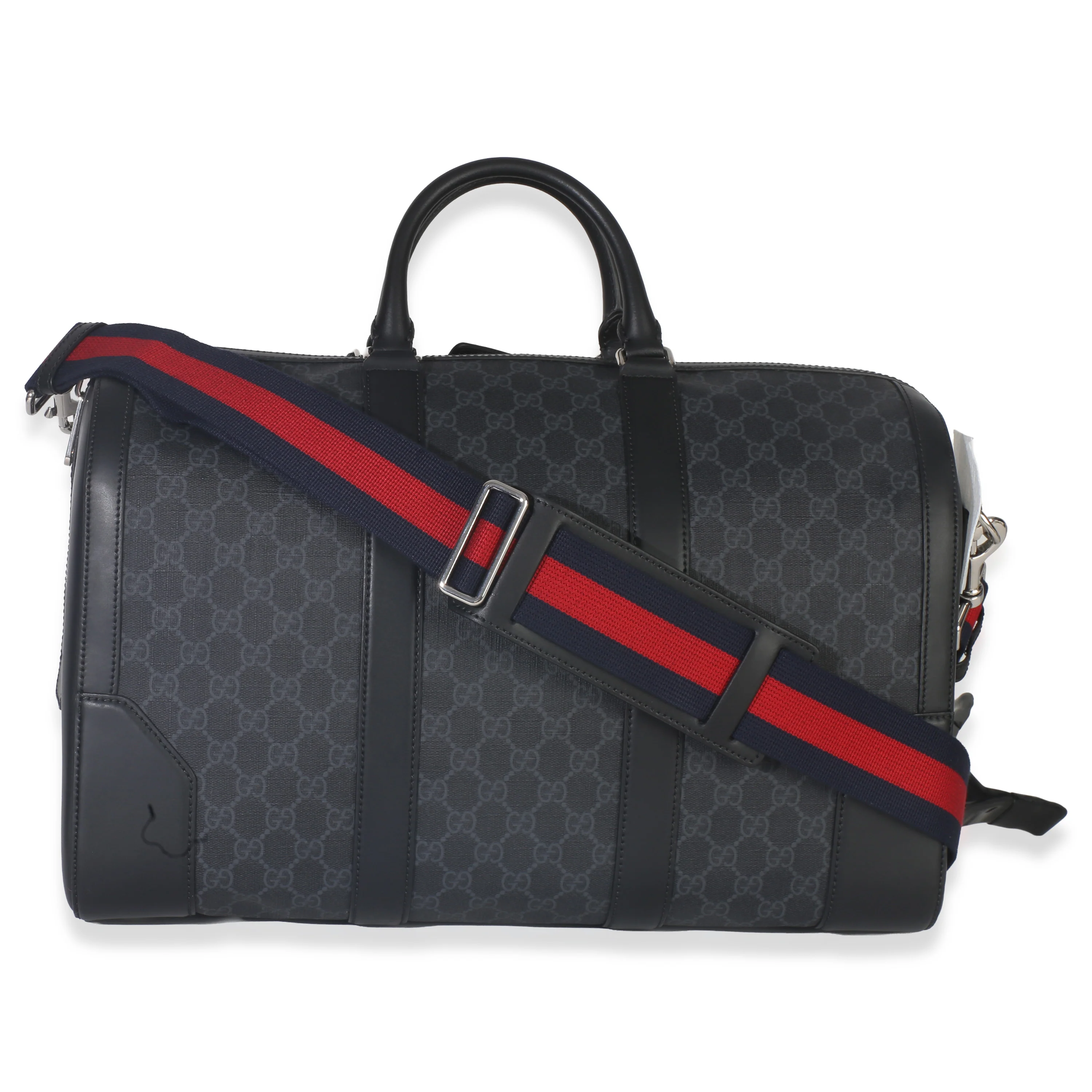 Black GG Supreme Canvas Web Duffle Bag - Image 4