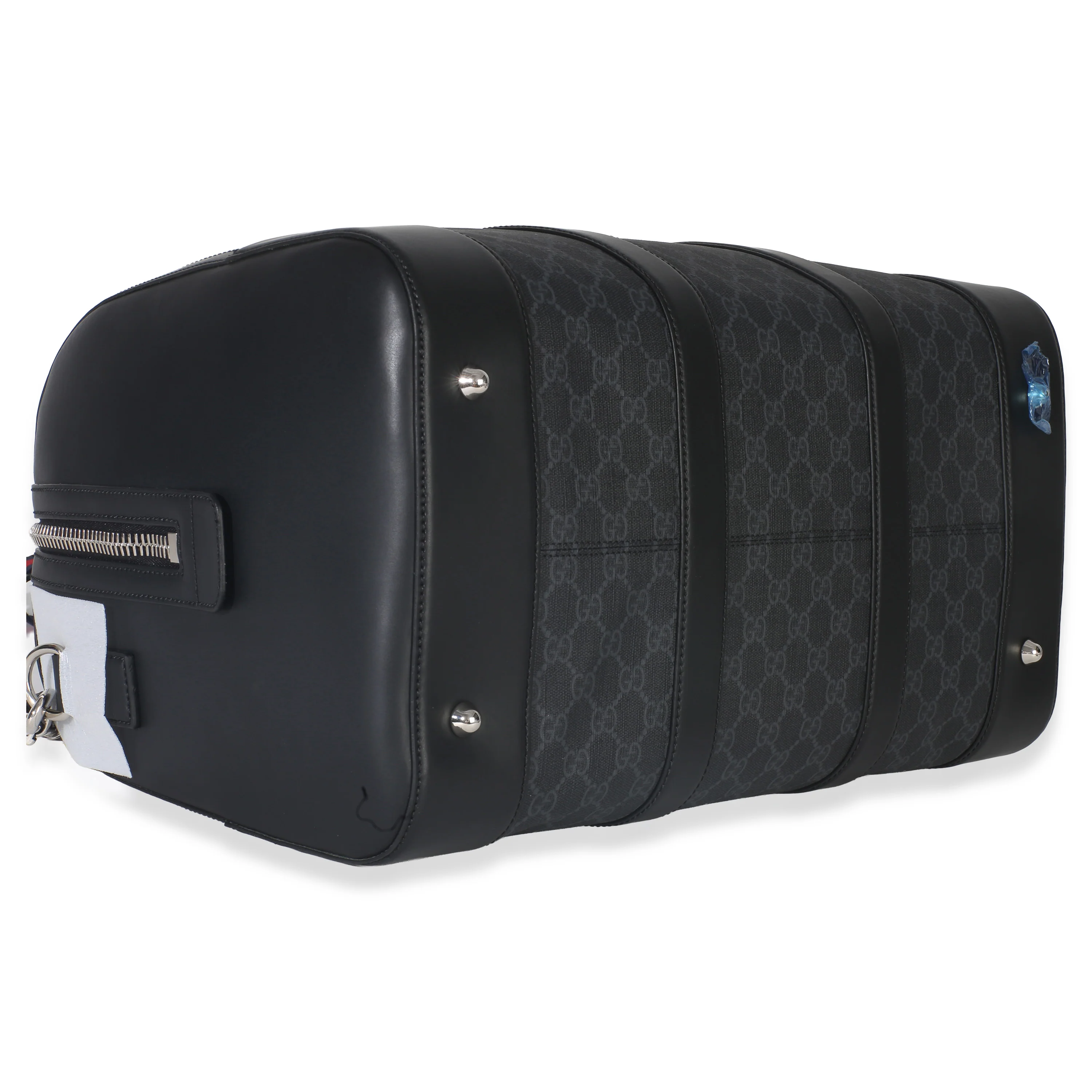 Black GG Supreme Canvas Web Duffle Bag - Image 6
