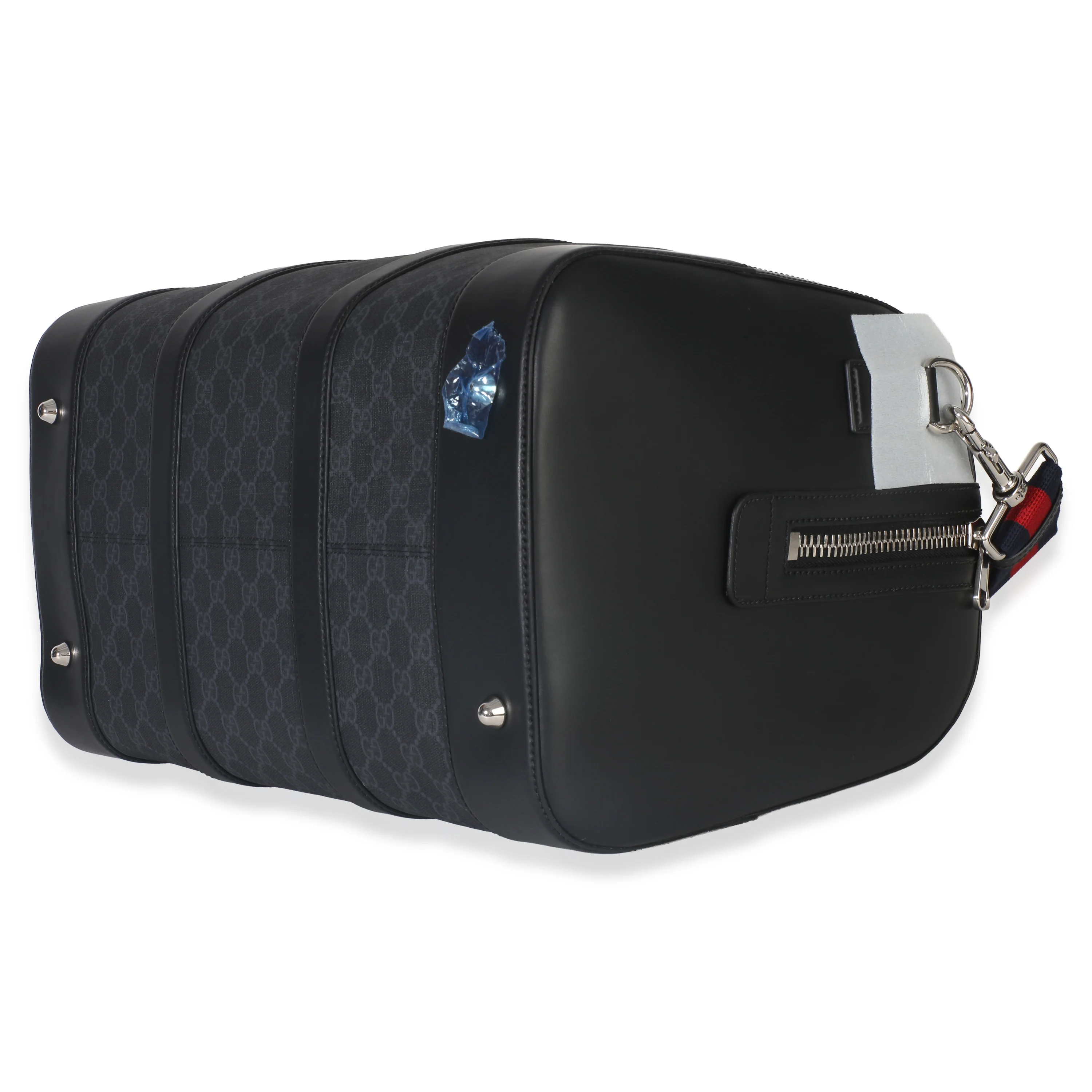 Black GG Supreme Canvas Web Duffle Bag - Image 7