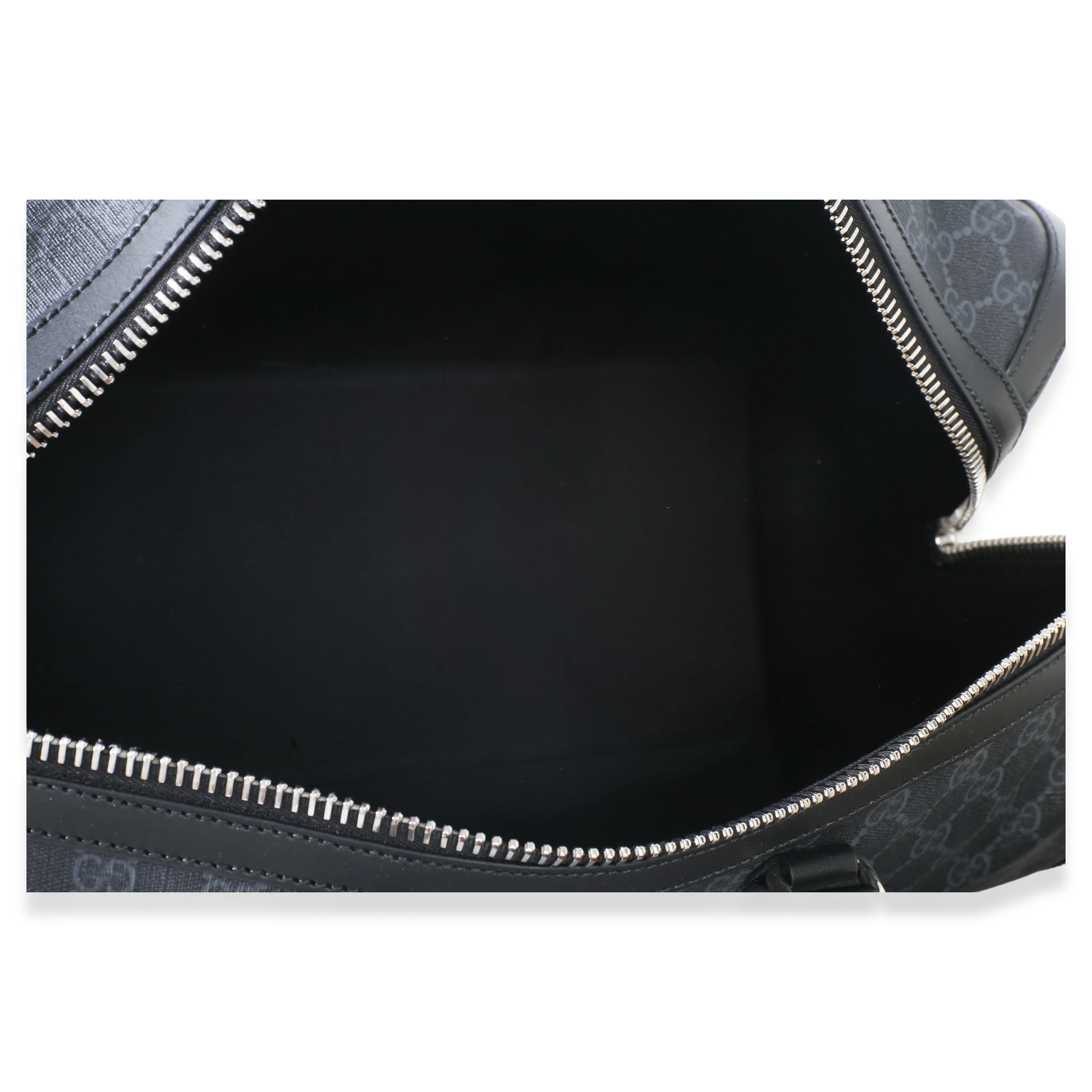 Black GG Supreme Canvas Web Duffle Bag - Image 9