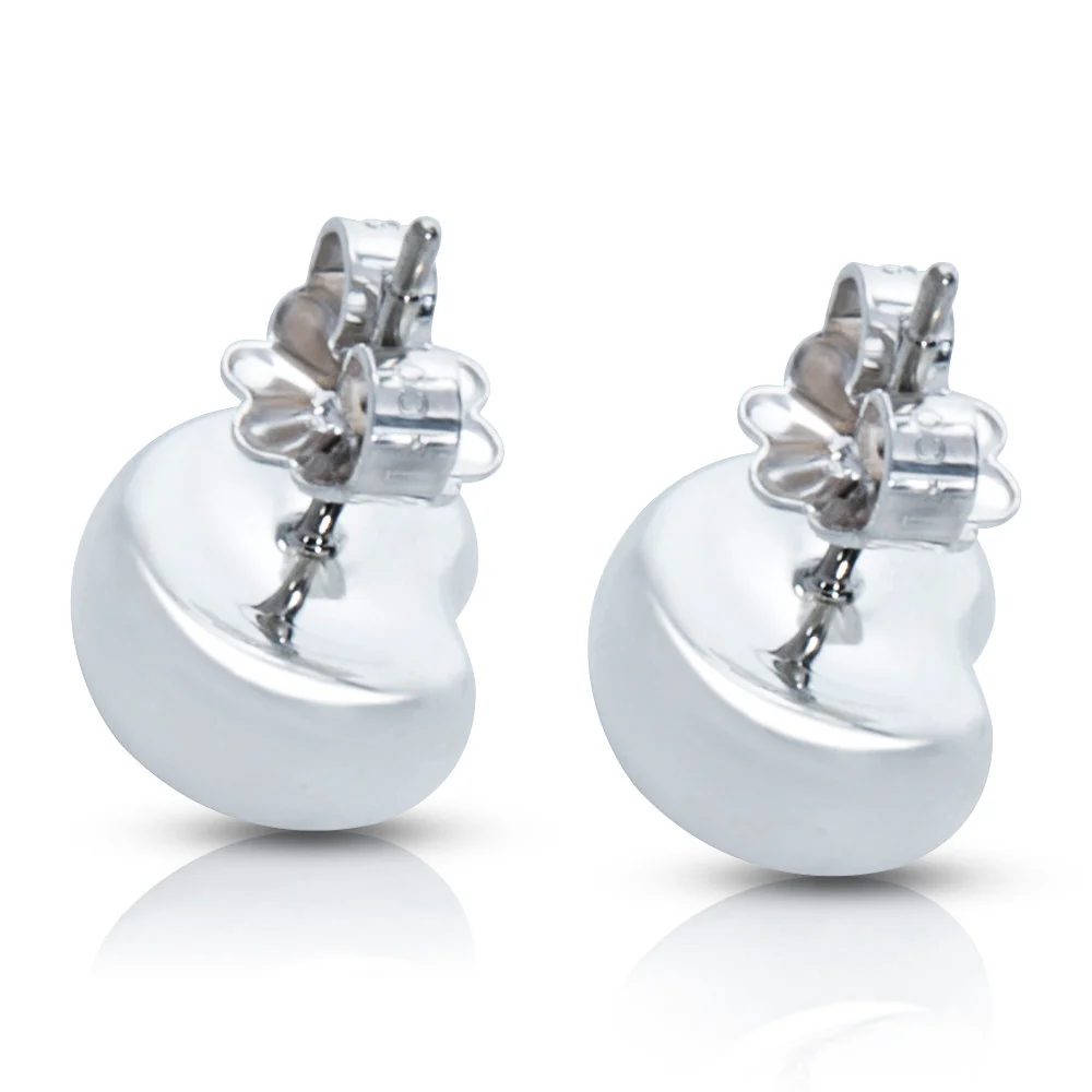 Sterling Silver Elsa Peretti Bean Earrings - Image 3