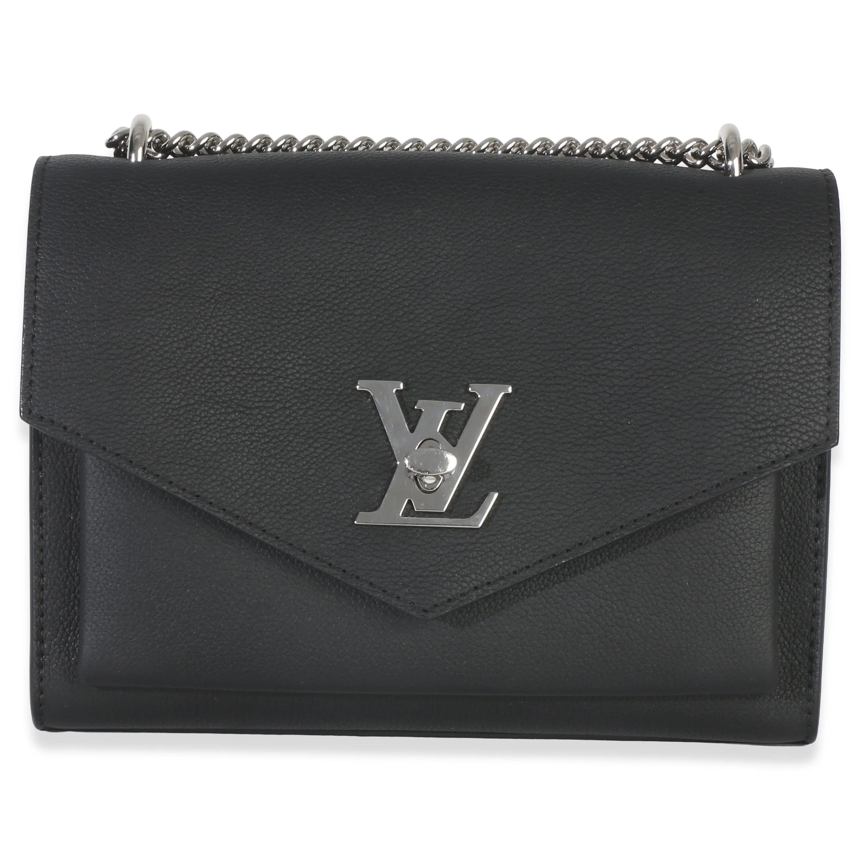 Black Soft Calfskin Mylockme Chain Bag BB - Image 2