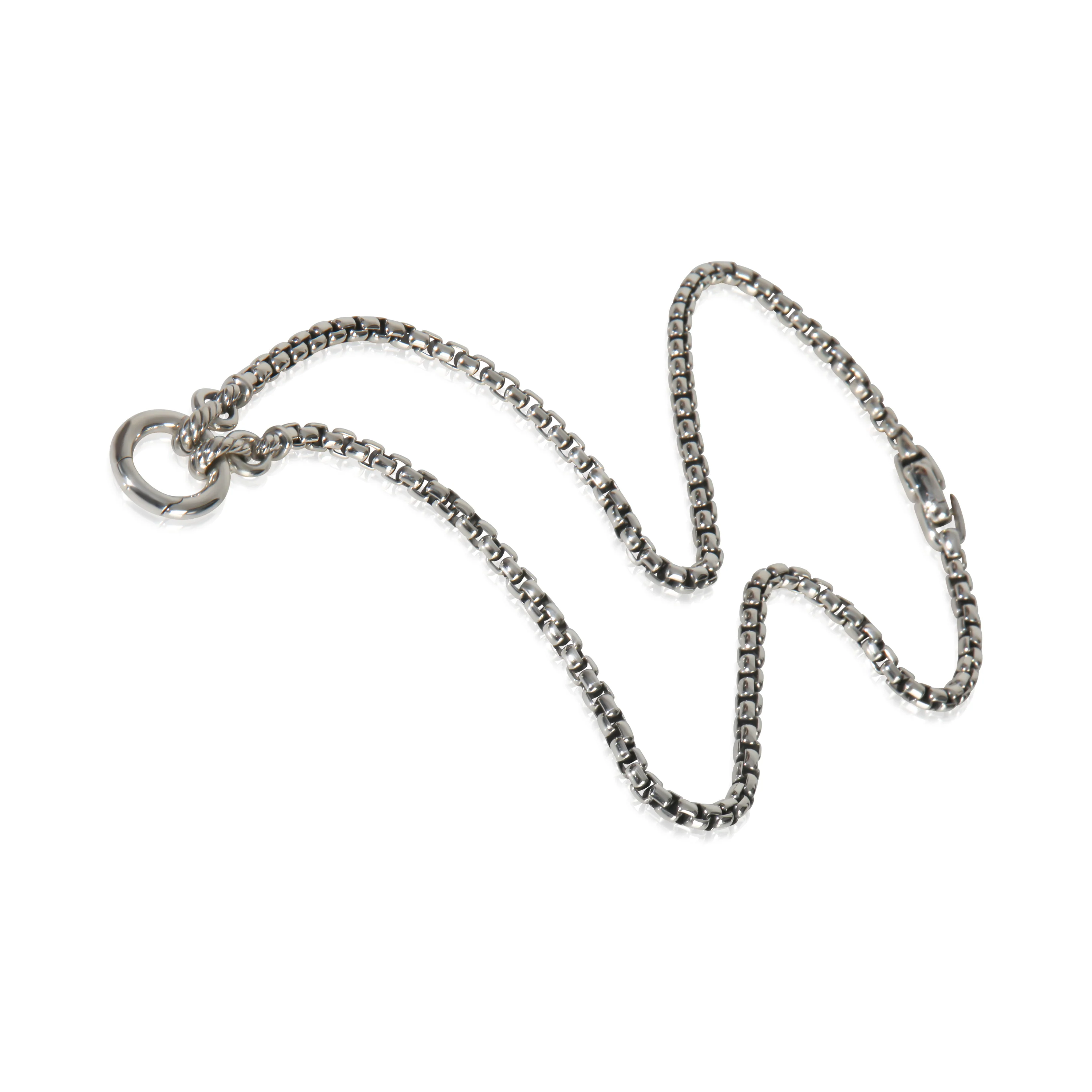 Sterling Silver Smooth Amulet Vehicle Box Necklace - Image 3