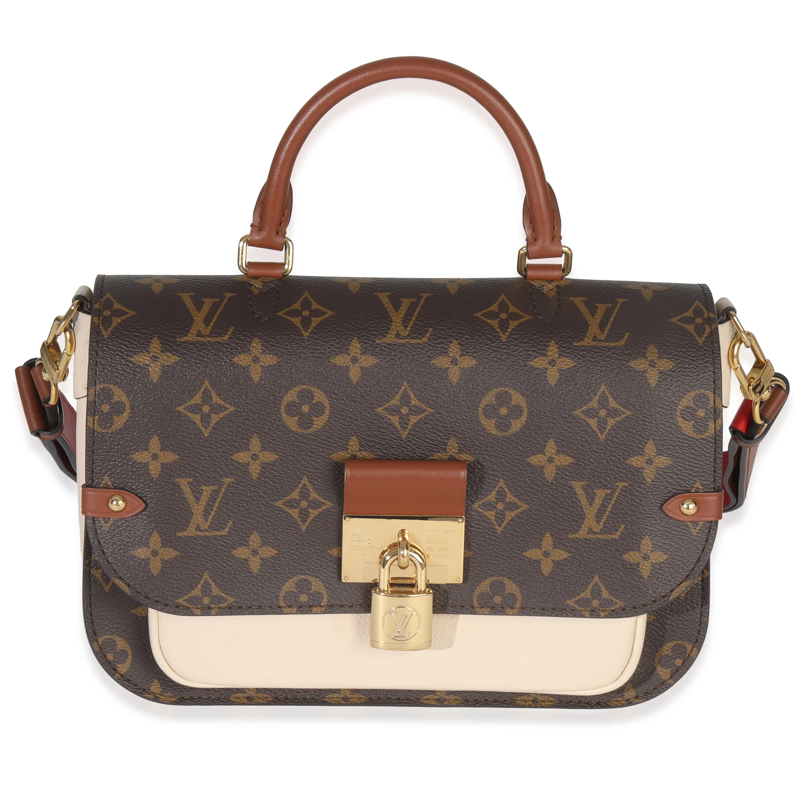 Beige Monogram Canvas Vaugirard Shoulder Bag