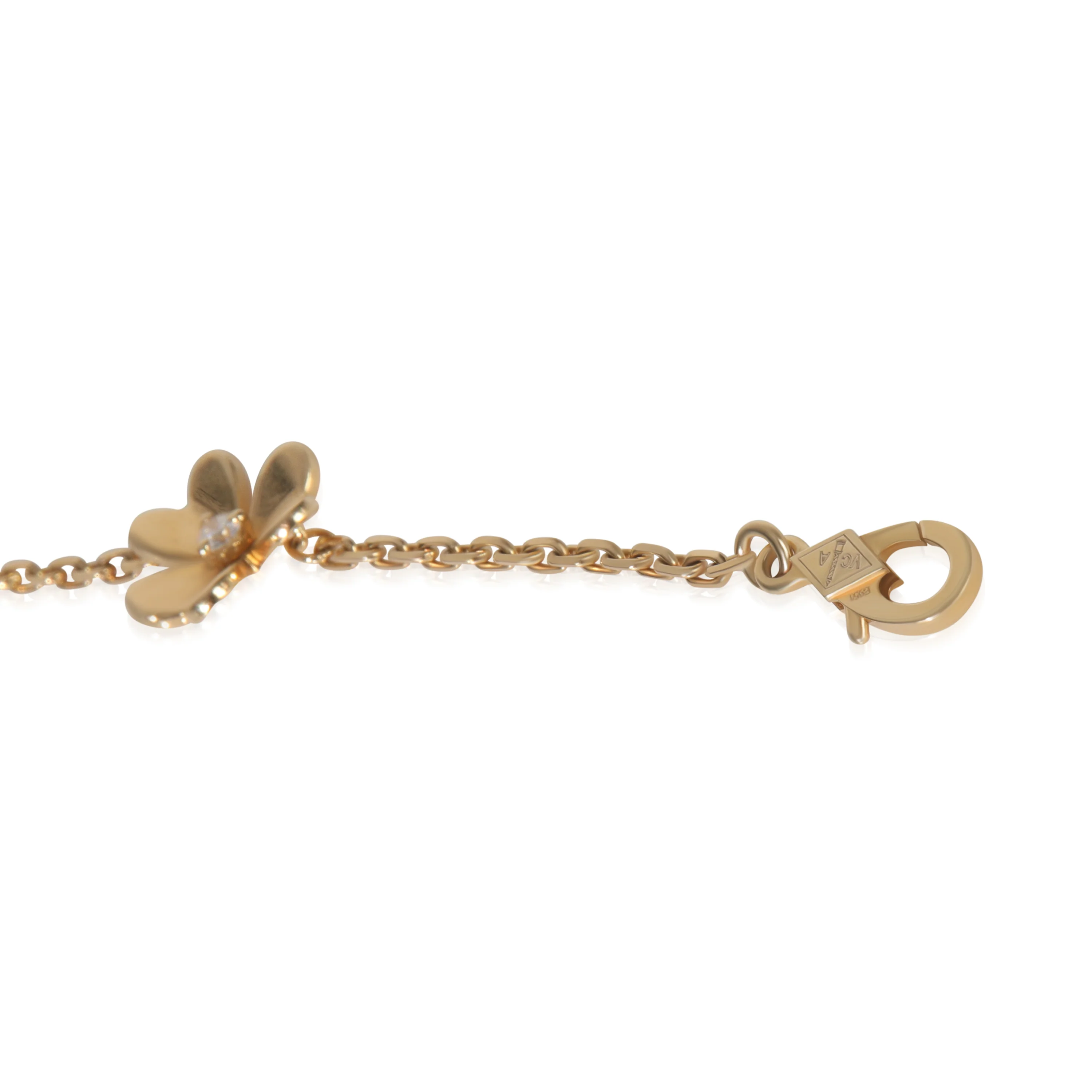 Yellow Gold Diamond Frivole 5 Flower Bracelet - Image 6
