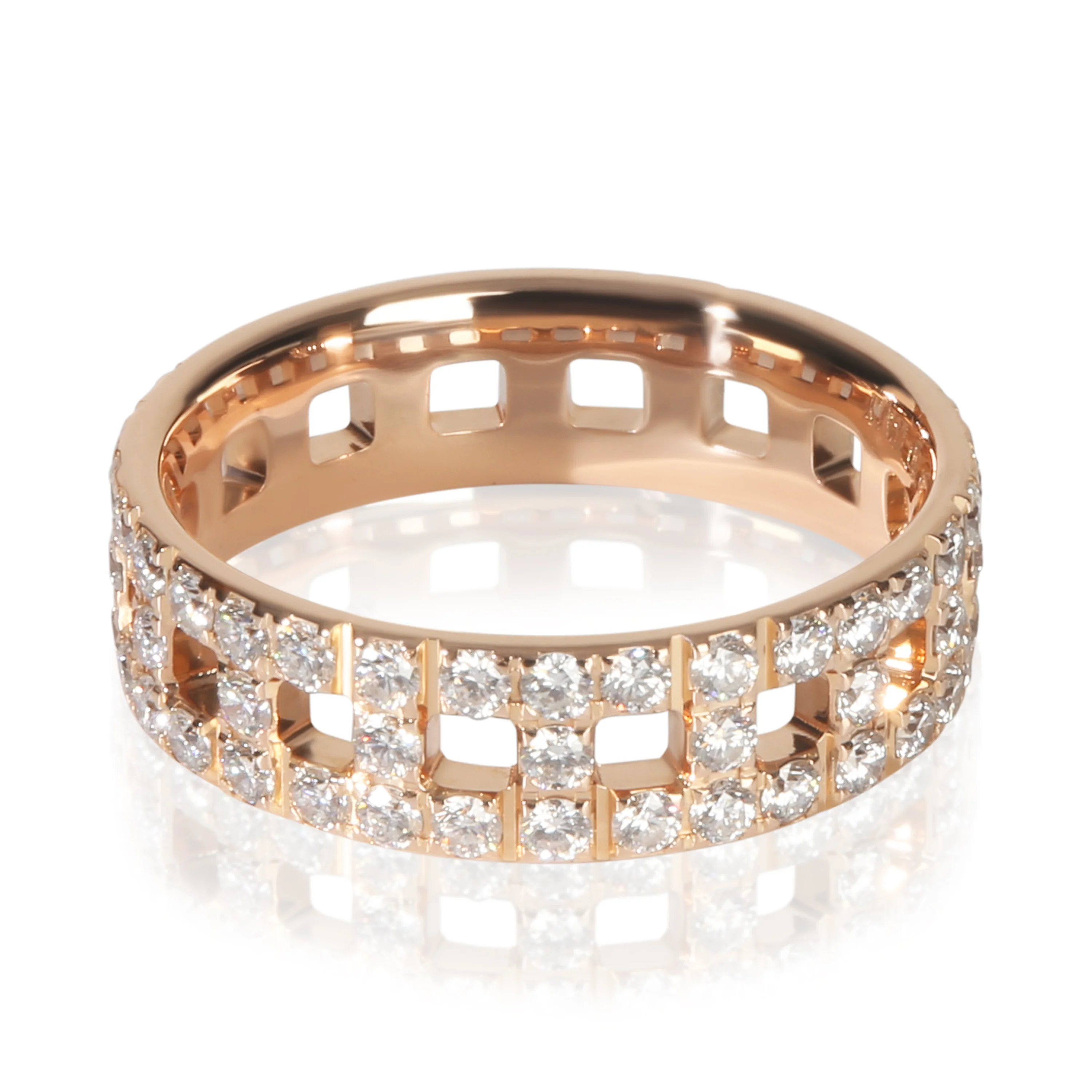 Rose Gold Diamond True Wide Ring - Image 2
