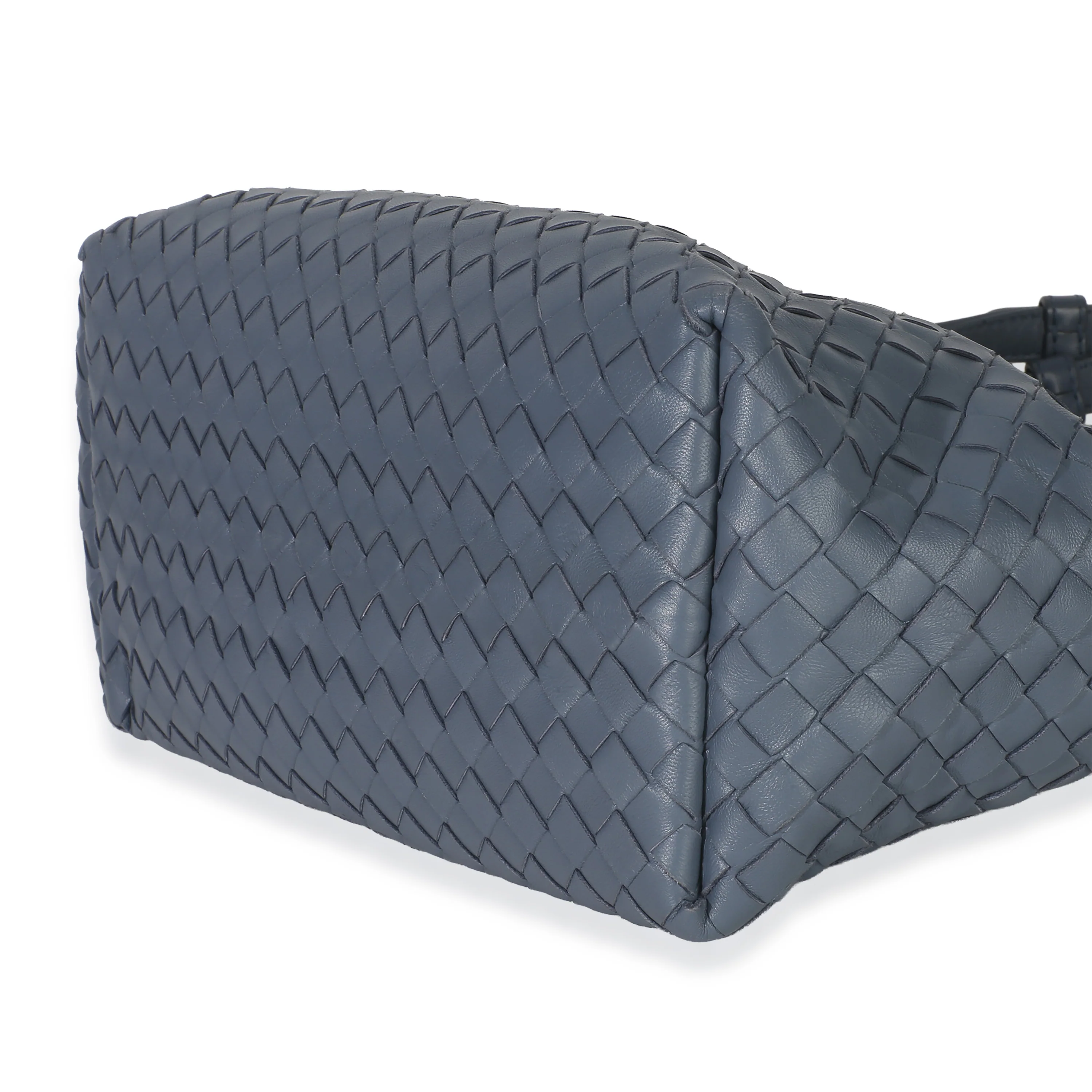 Blue Nappa Intrecciato Small Garda Tote - Image 7