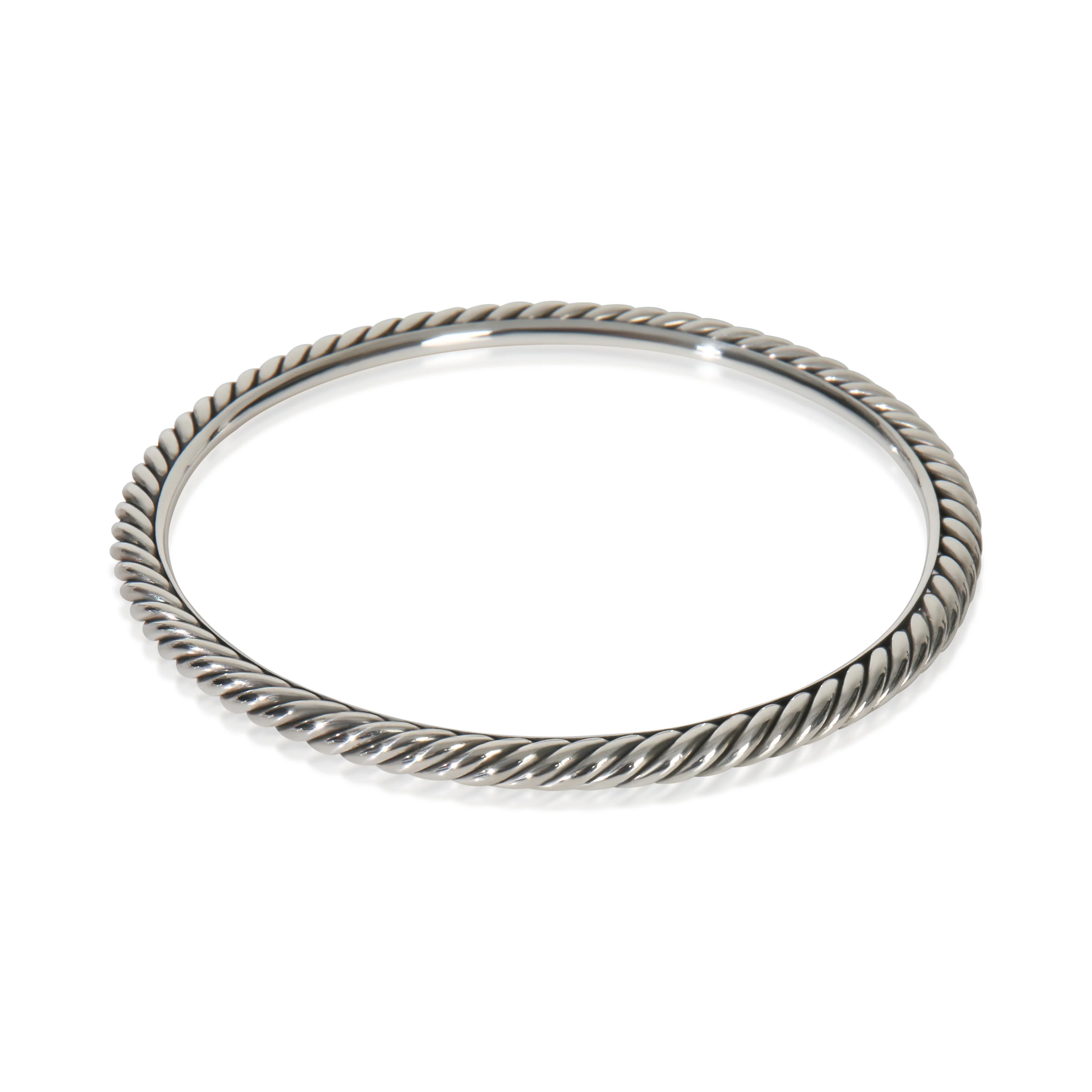 Sterling Silver  Cable Slip On Bracelet