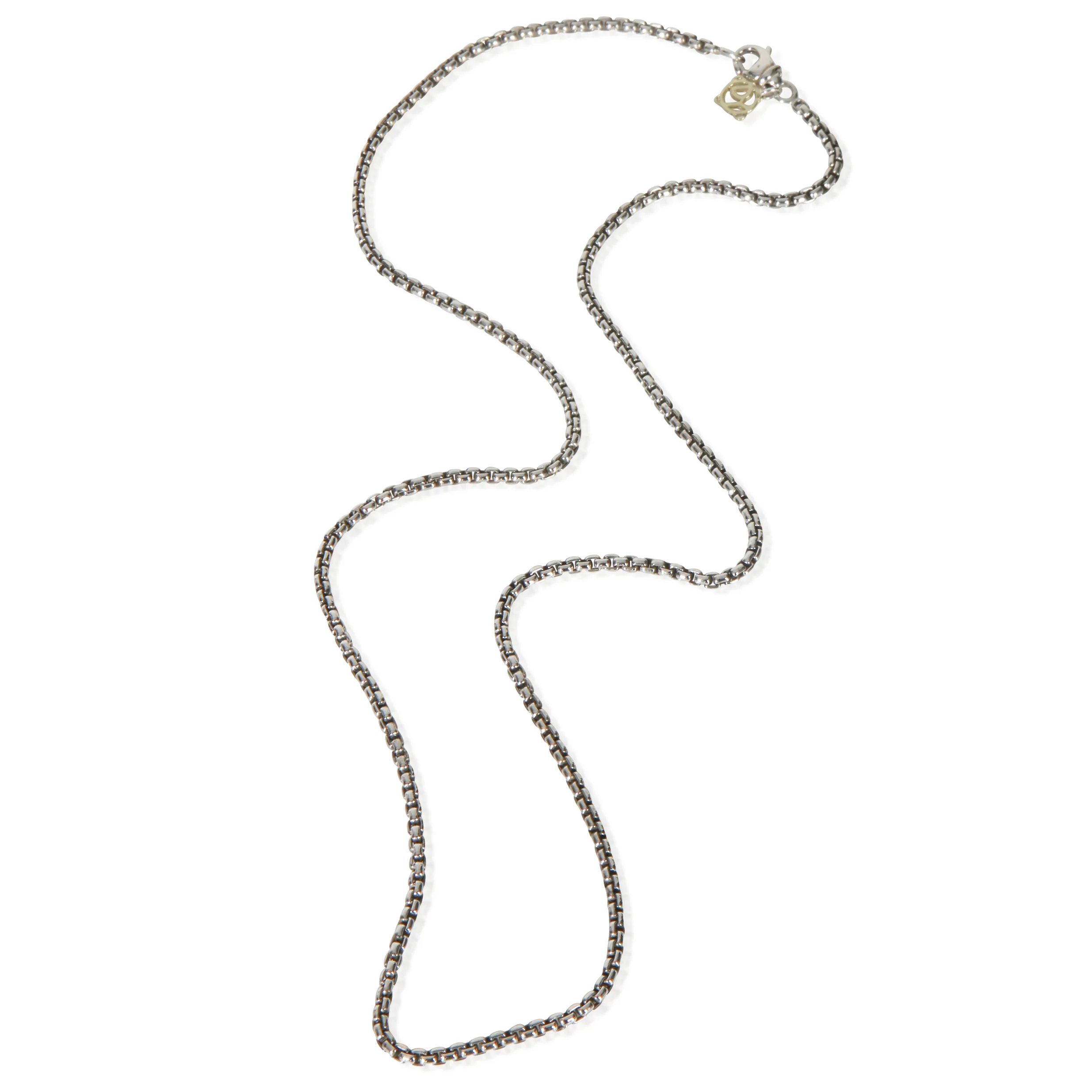 Sterling Silver  2.7mm Box Chain Necklace - Image 3