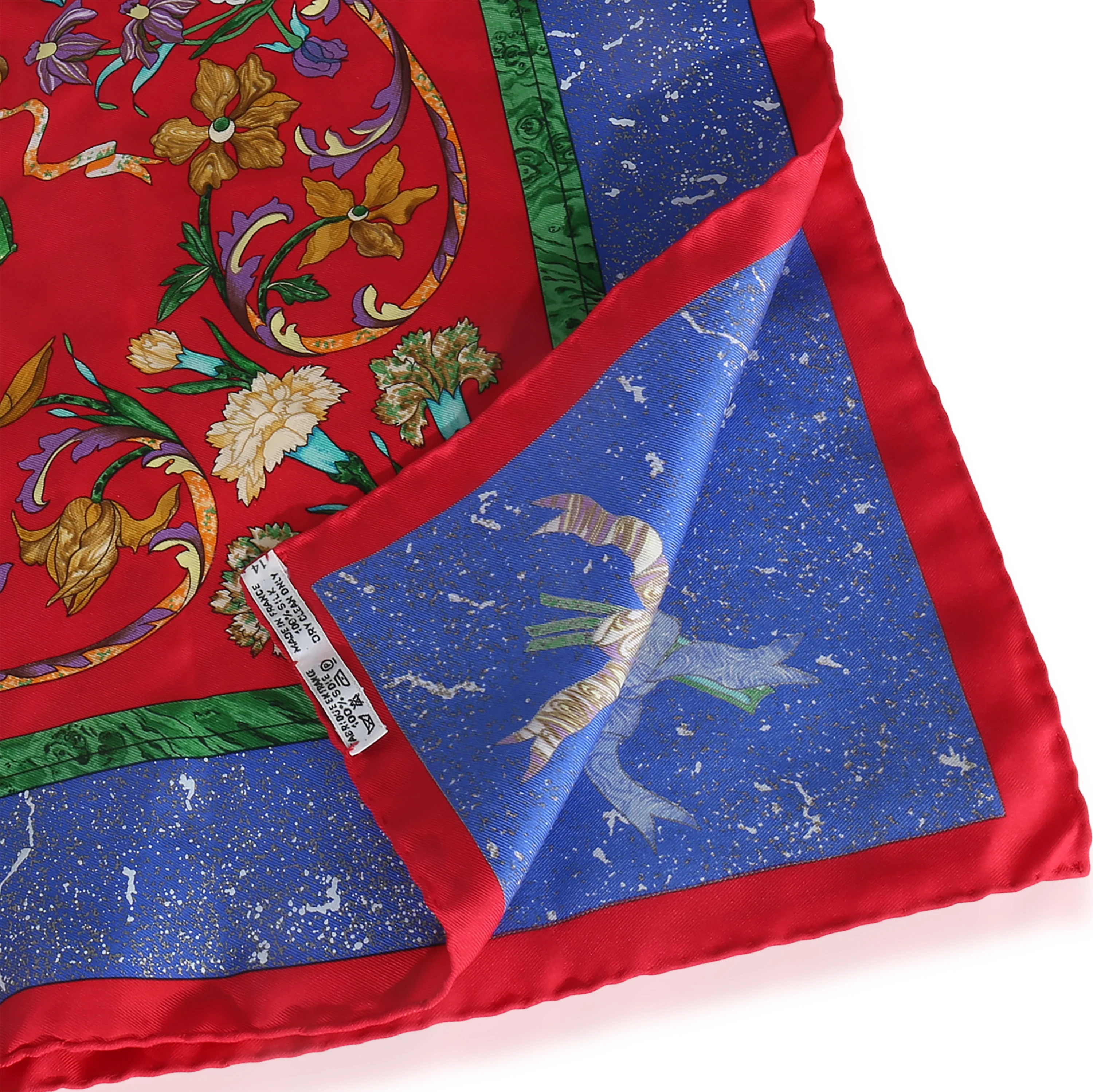 Red Silk Pierres dOrient et dOccident Scarf 90 - Image 4