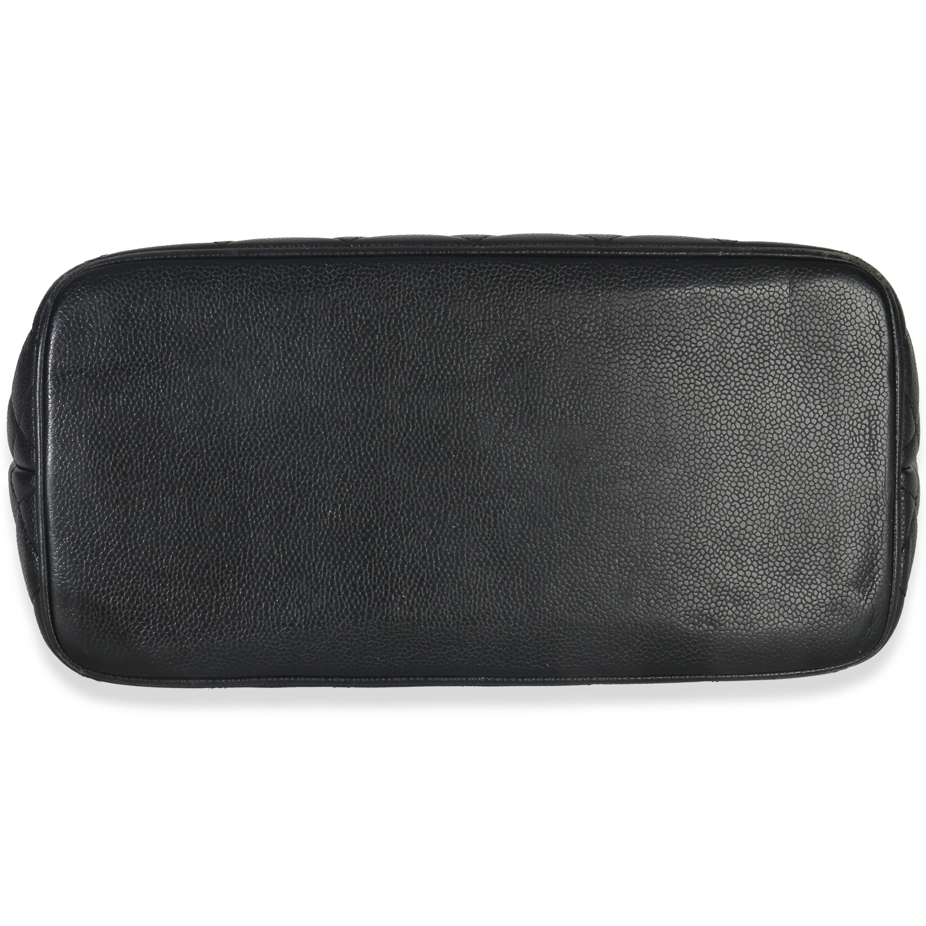Vintage Black Quilted Caviar Medallion Tote - Image 5