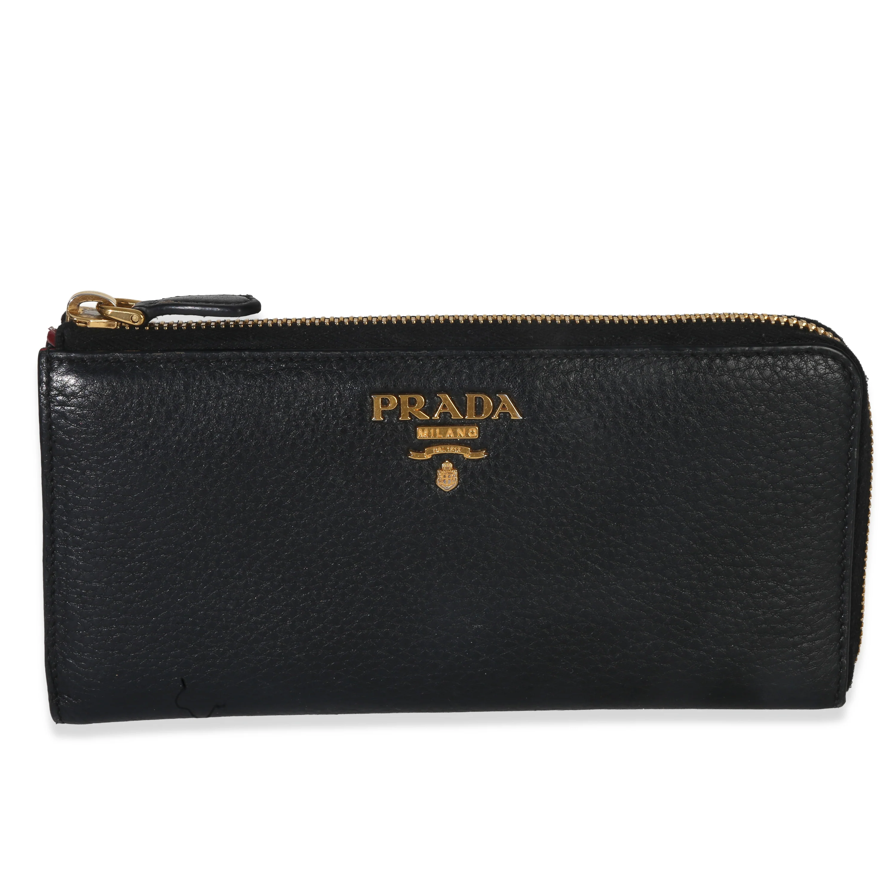 Black Saffiano Large Travel Wallet