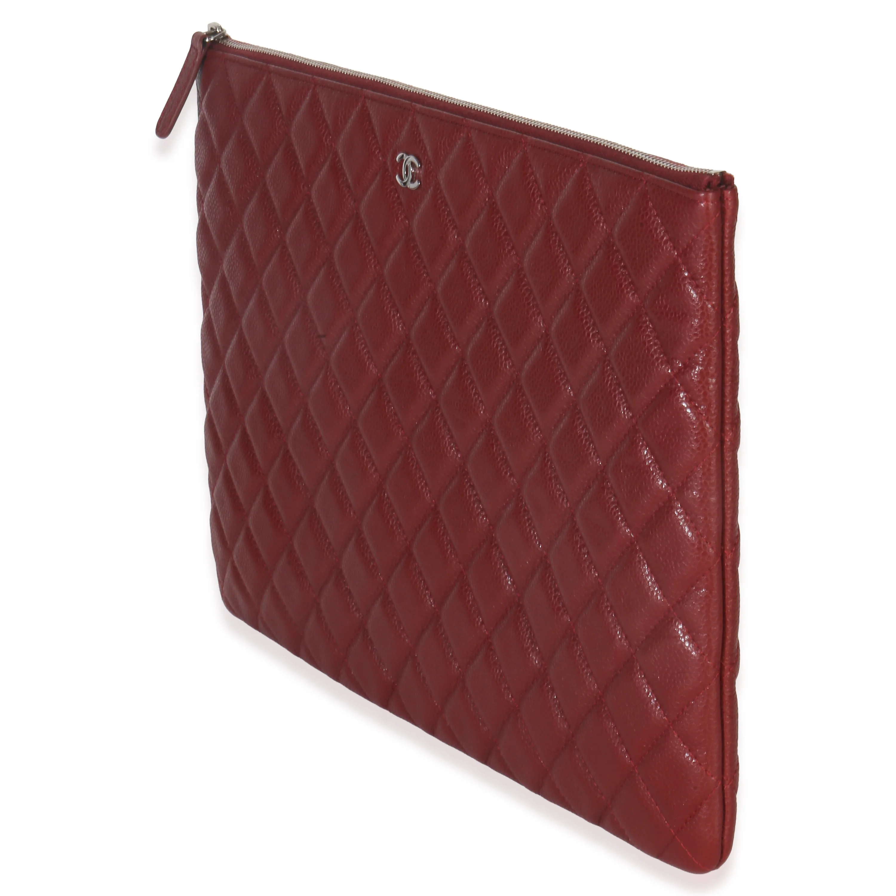 Red Quilted Caviar Large Classic O-Case - Image 2
