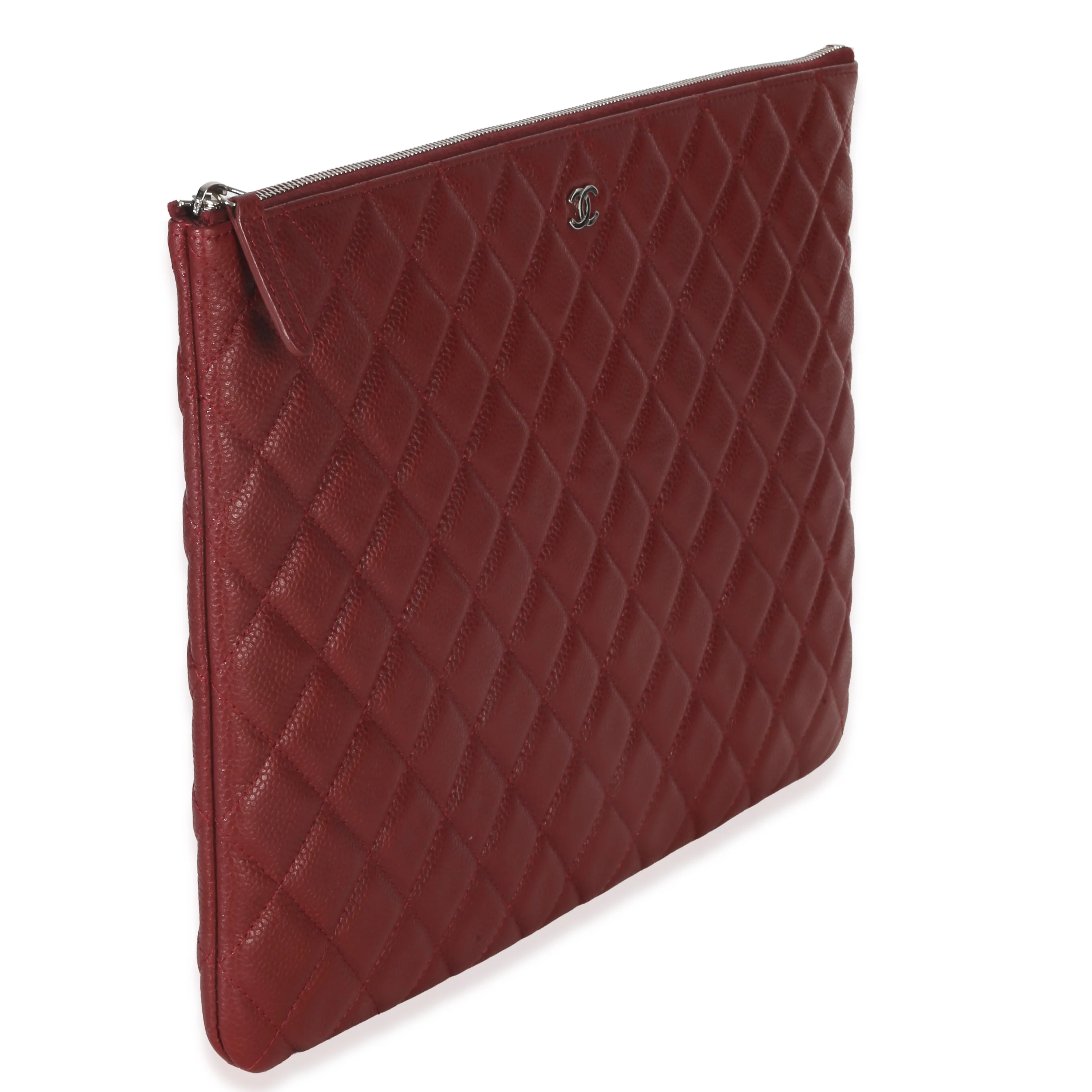 Red Quilted Caviar Large Classic O-Case - Image 3