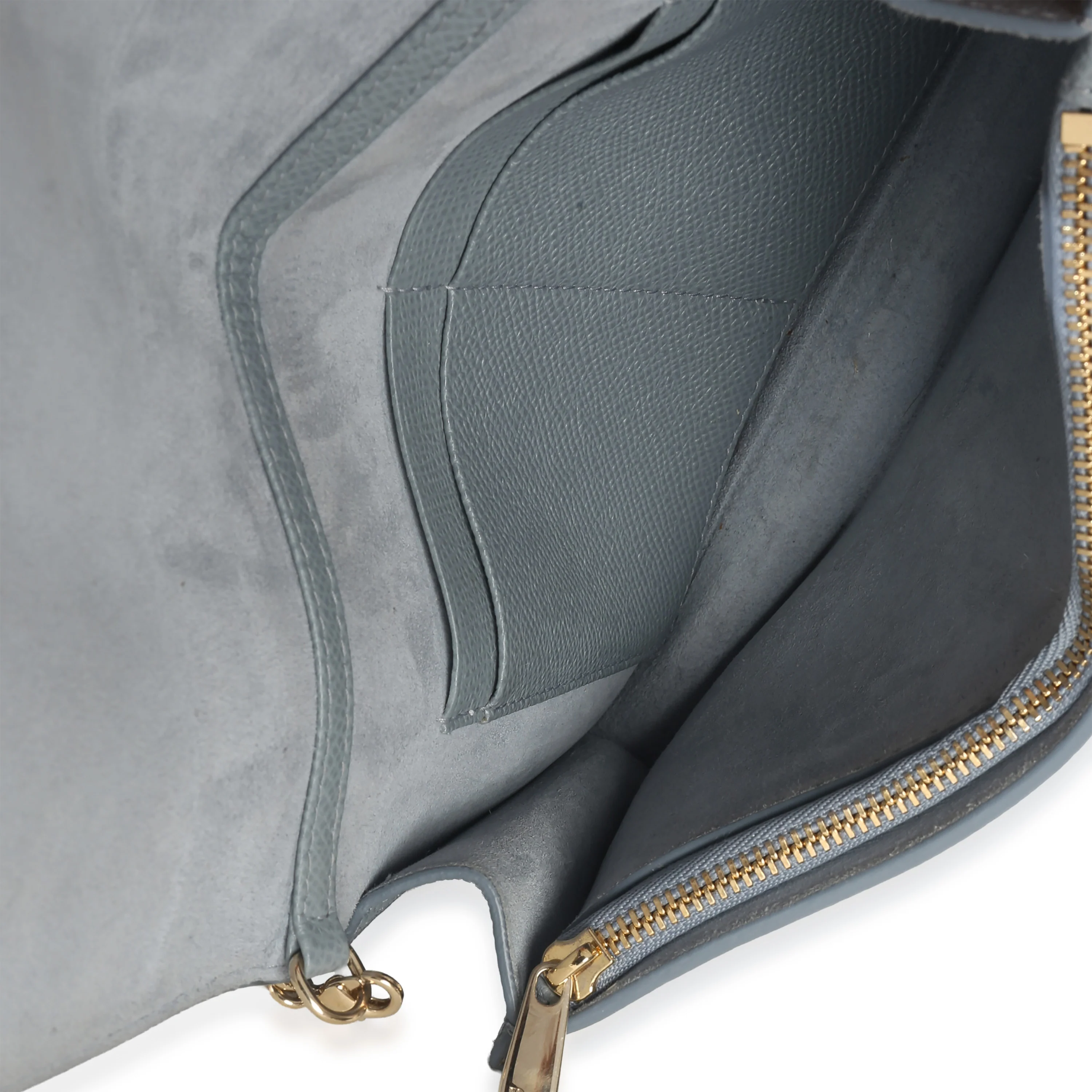 Blue Grained Calfskin 30 Montaigne 2-in-1 Pouch - Image 9