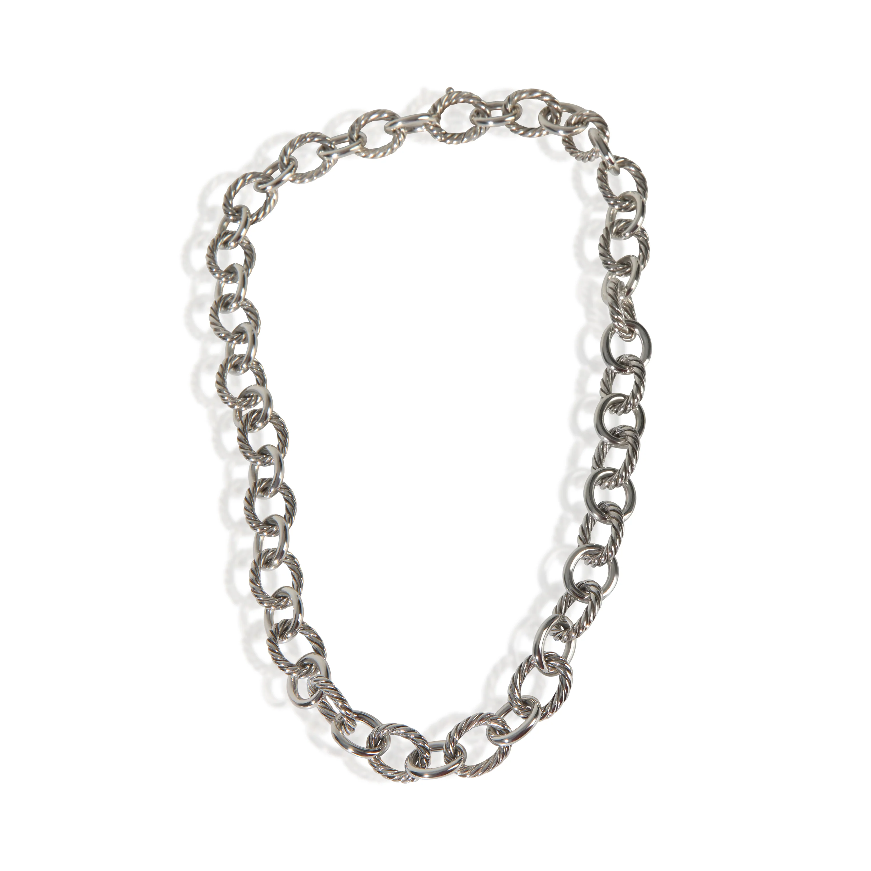 Sterling Silver  Oval Link Necklace - Image 3