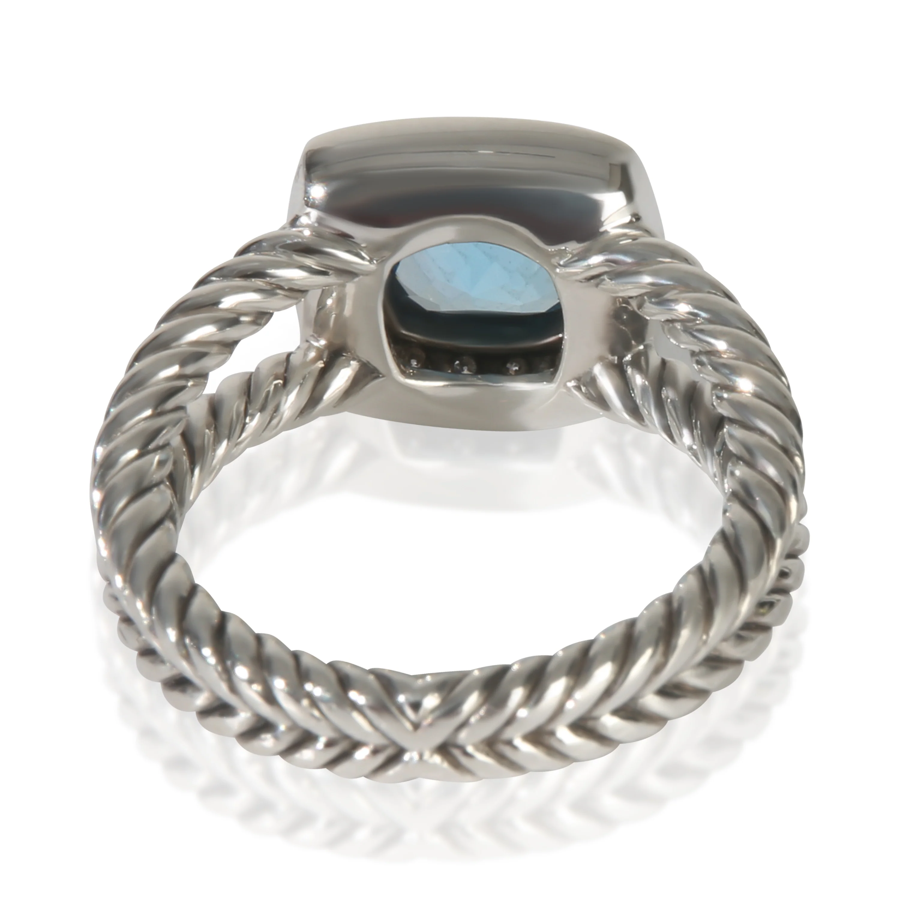 Sterling Silver Topaz and Diamond Ring - Image 3