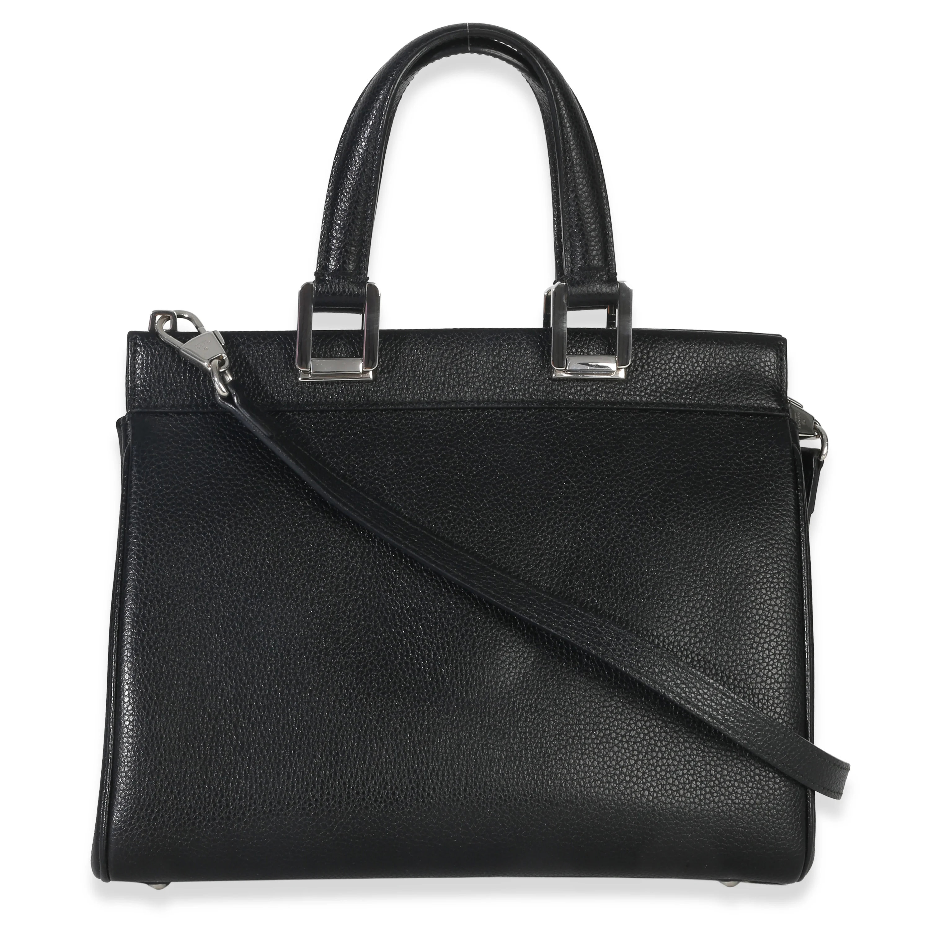 Black Calfskin Medium Zumi Top Handle Tote - Image 4