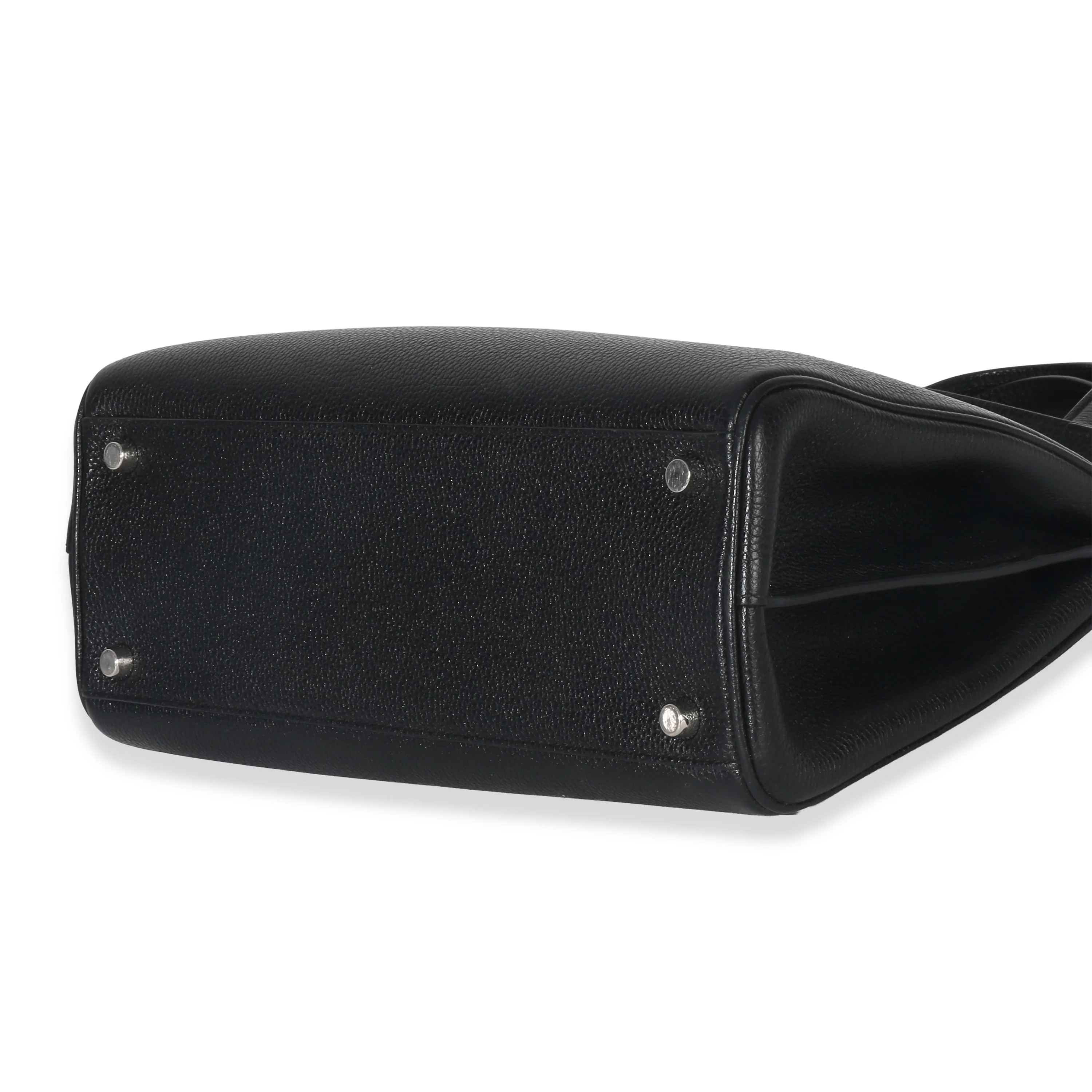 Black Calfskin Medium Zumi Top Handle Tote - Image 7