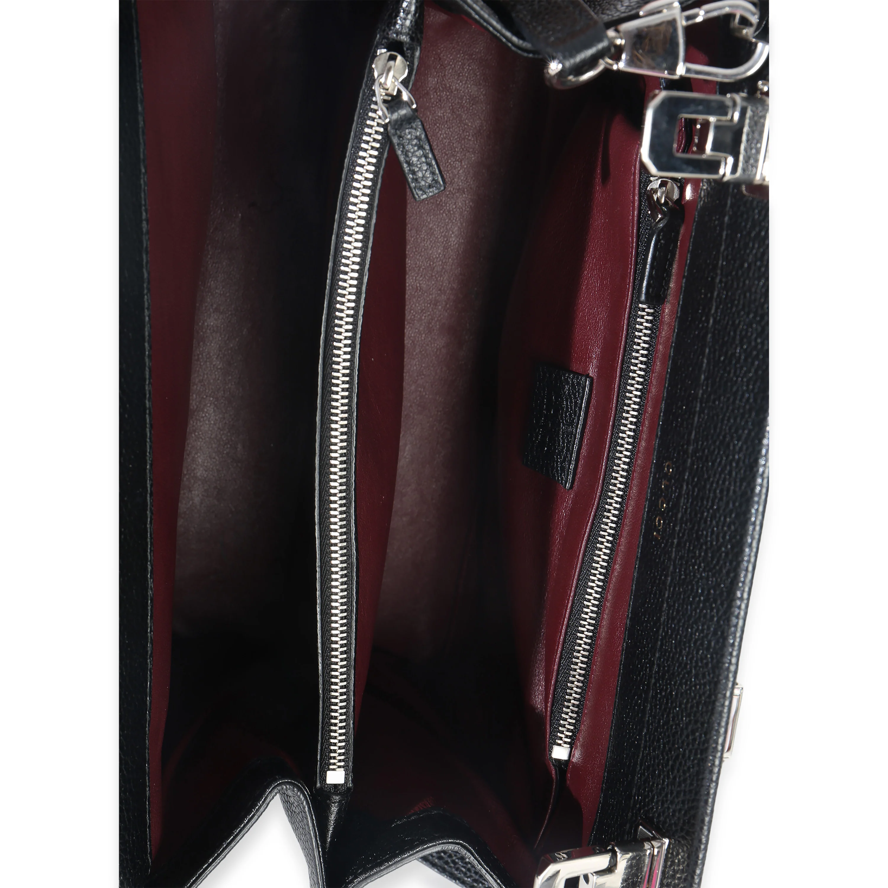 Black Calfskin Medium Zumi Top Handle Tote - Image 8