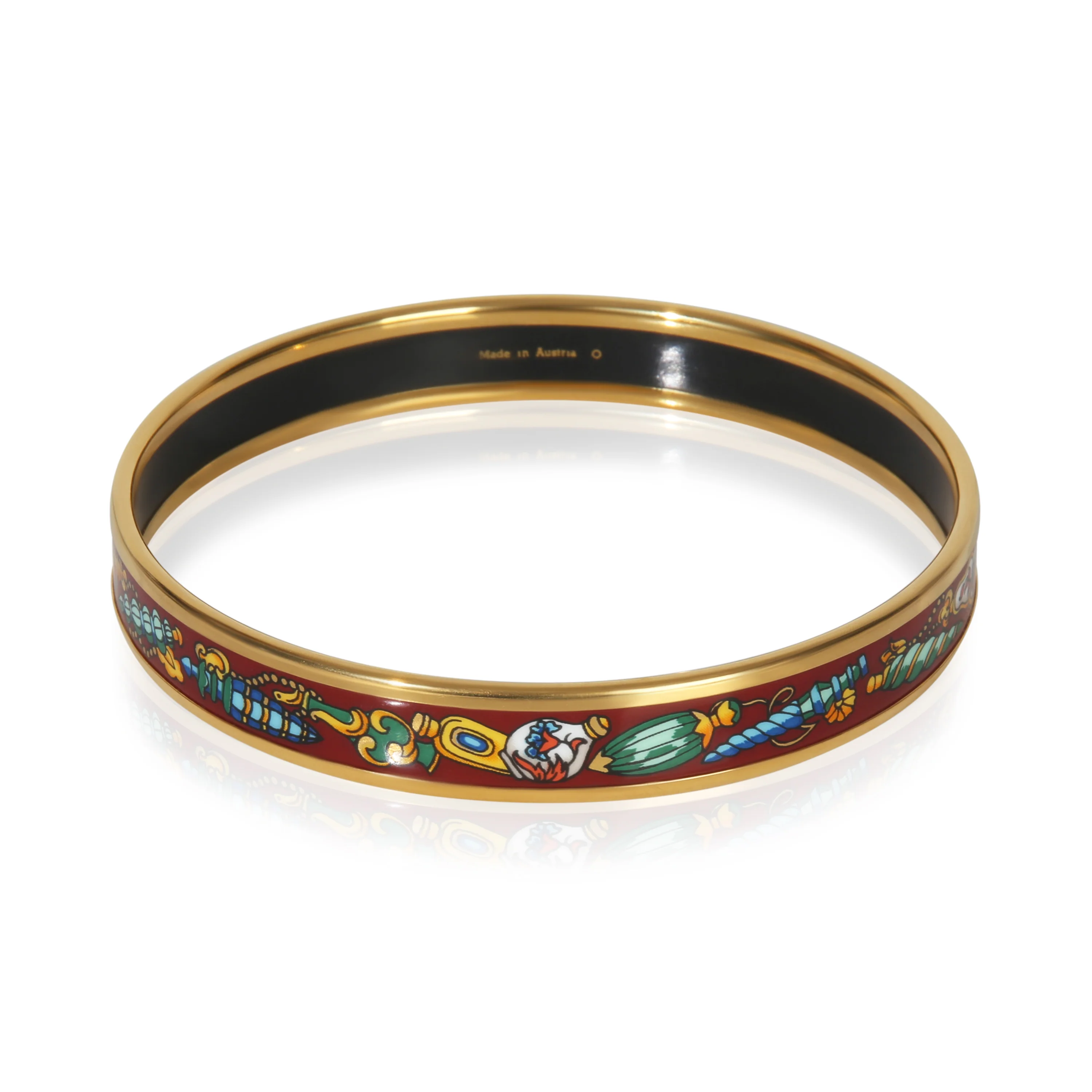Gold-Plated  Narrow Enamel Bracelet - Image 4