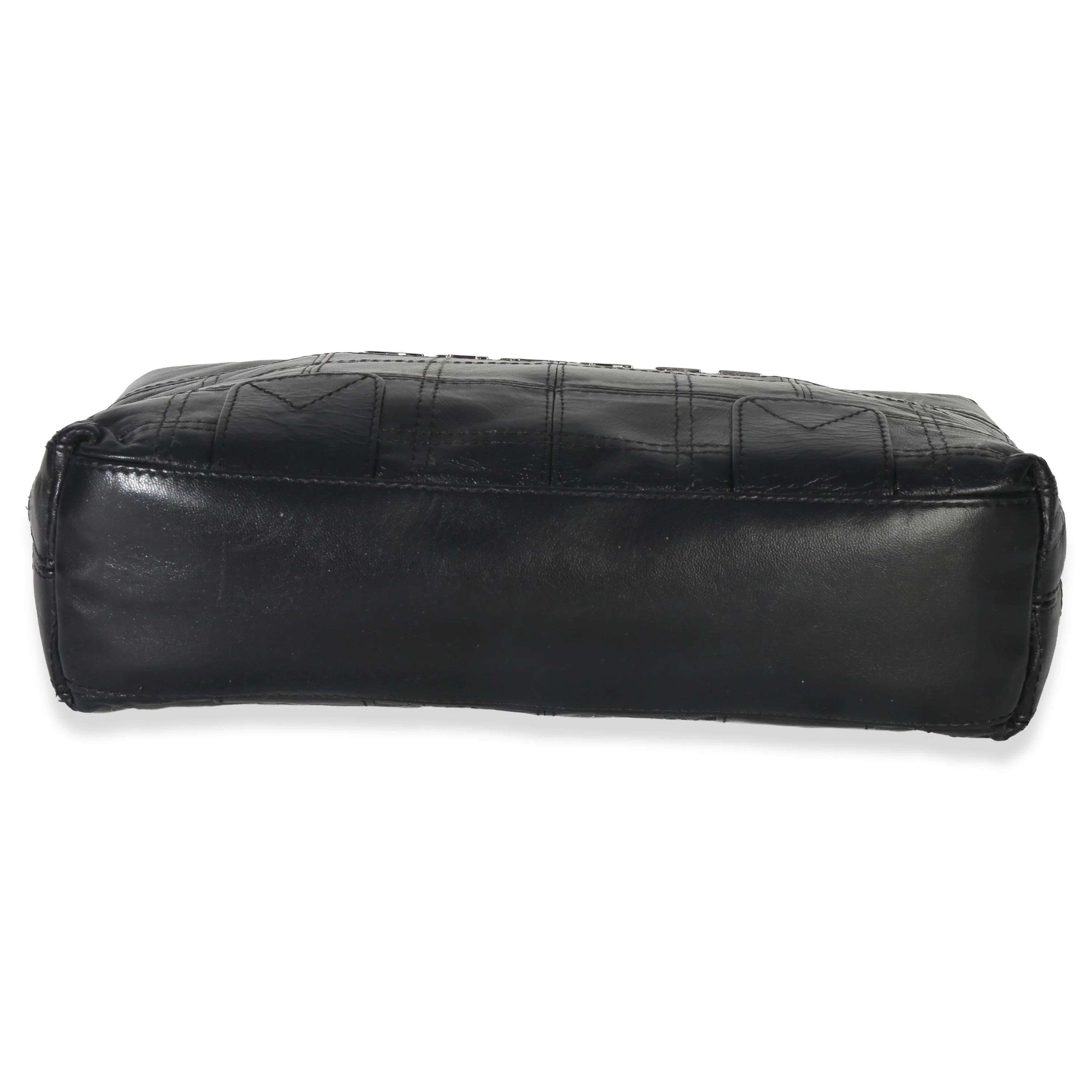 Black Quilted Square Lambskin LAX Pochette - Image 7
