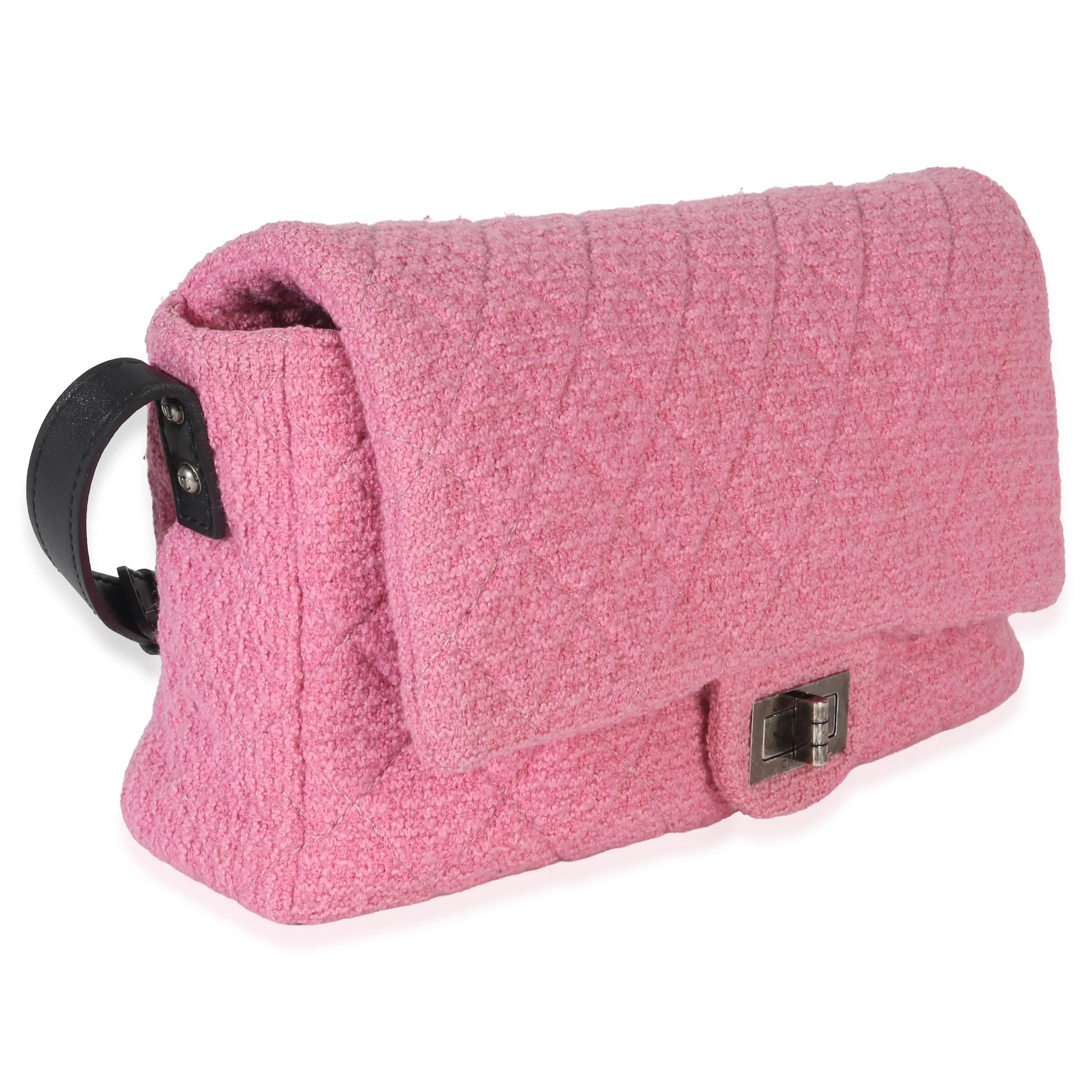 Pink Easy Tweed Jumbo Reissue Messenger Flap - Image 3