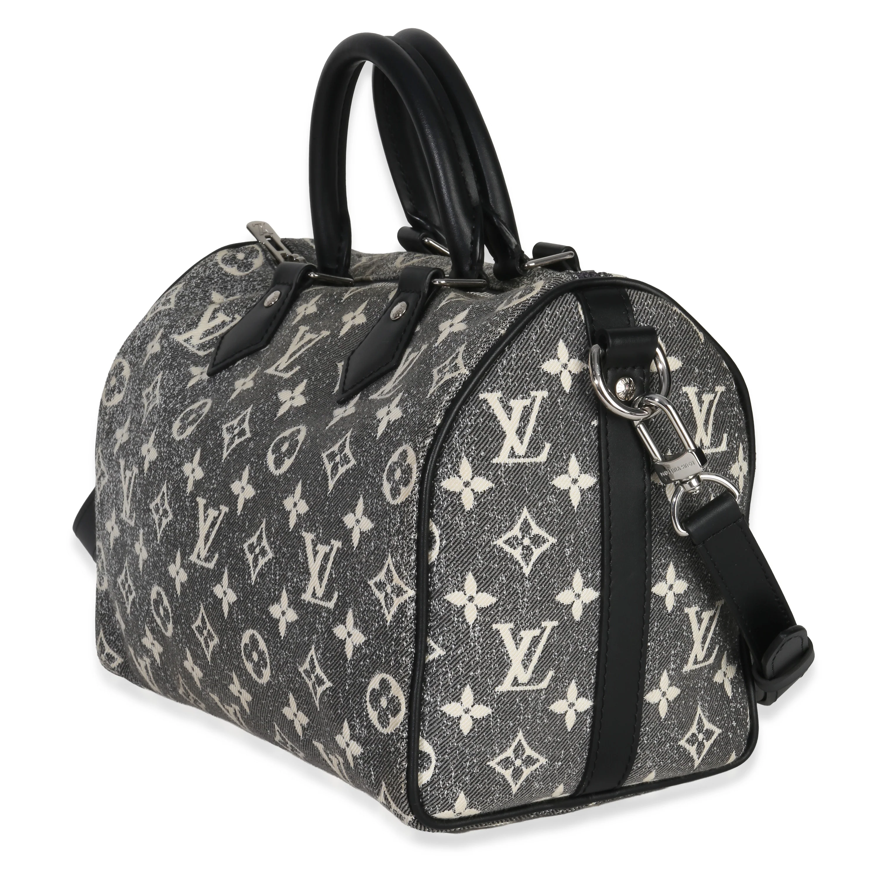 Black Monogram Denim Jacquard Speedy Bandouliere 25 - Image 2