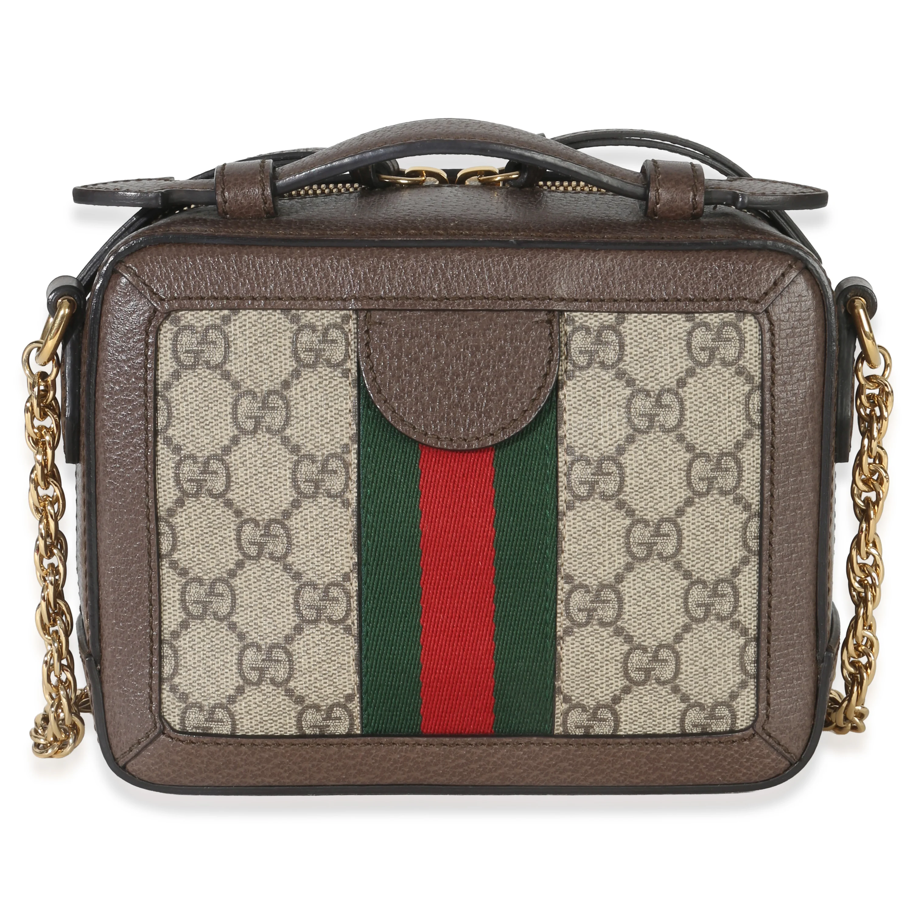 Beige Ebony Ophidia GG Mini Supreme Shoulder Bag - Image 4