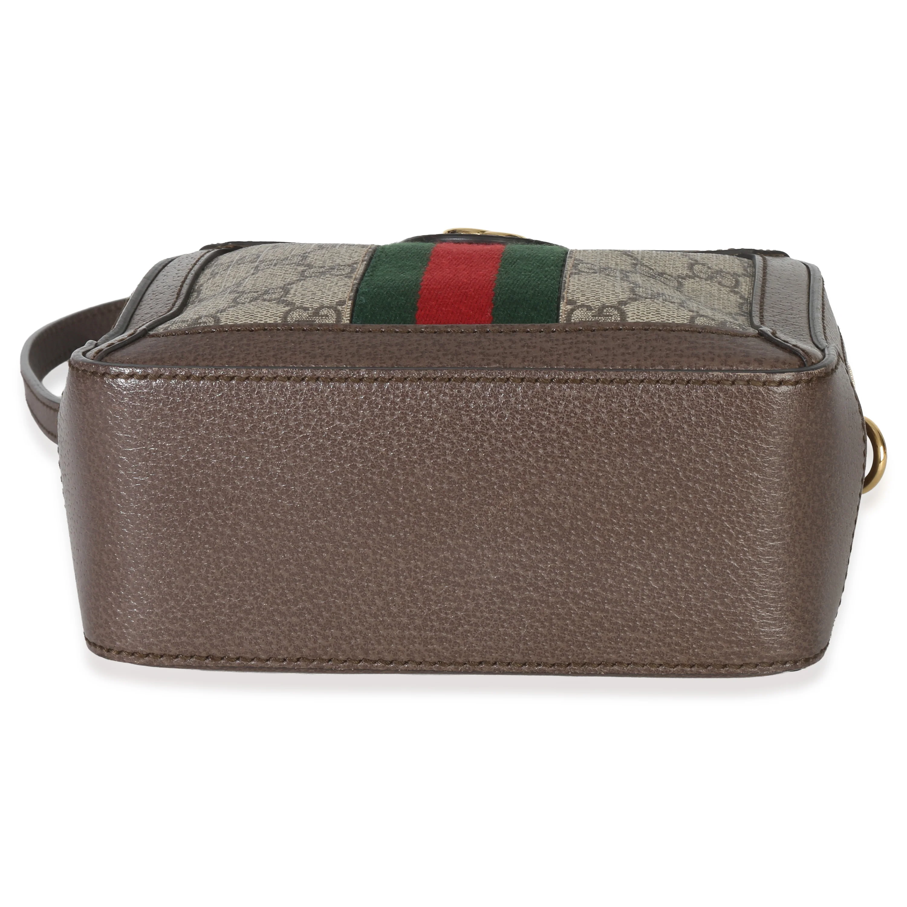 Beige Ebony Ophidia GG Mini Supreme Shoulder Bag - Image 5