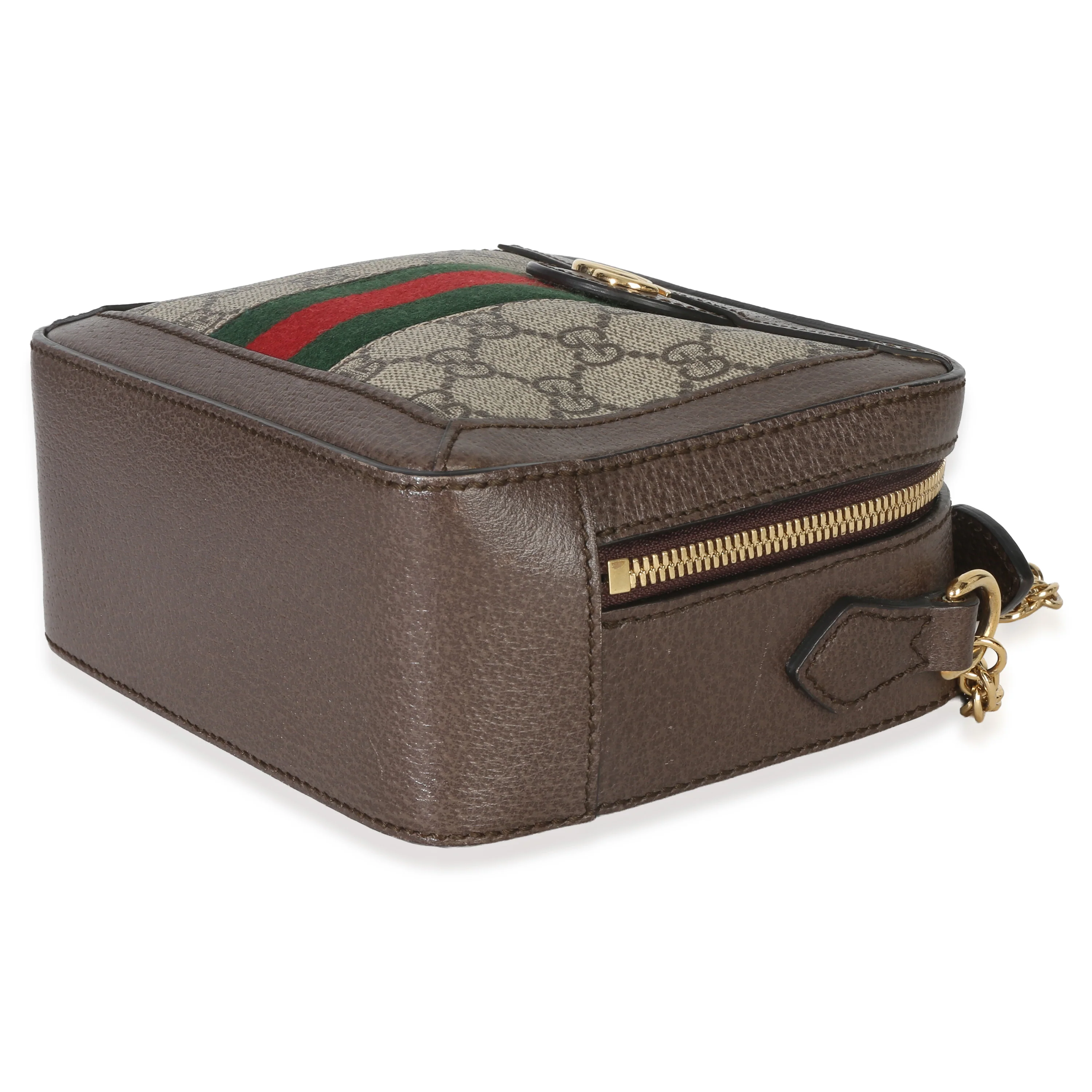 Beige Ebony Ophidia GG Mini Supreme Shoulder Bag - Image 7