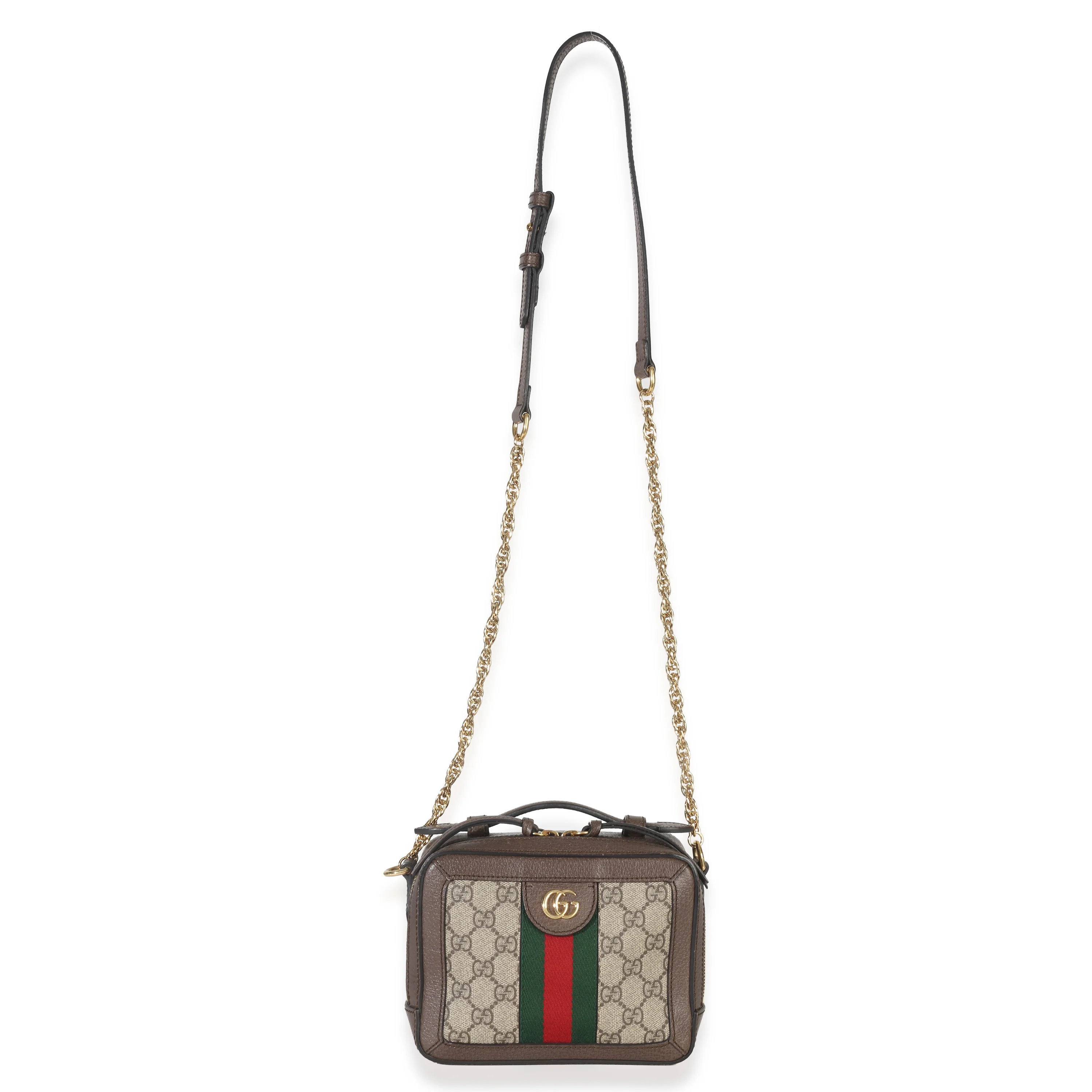 Beige Ebony Ophidia GG Mini Supreme Shoulder Bag - Image 8