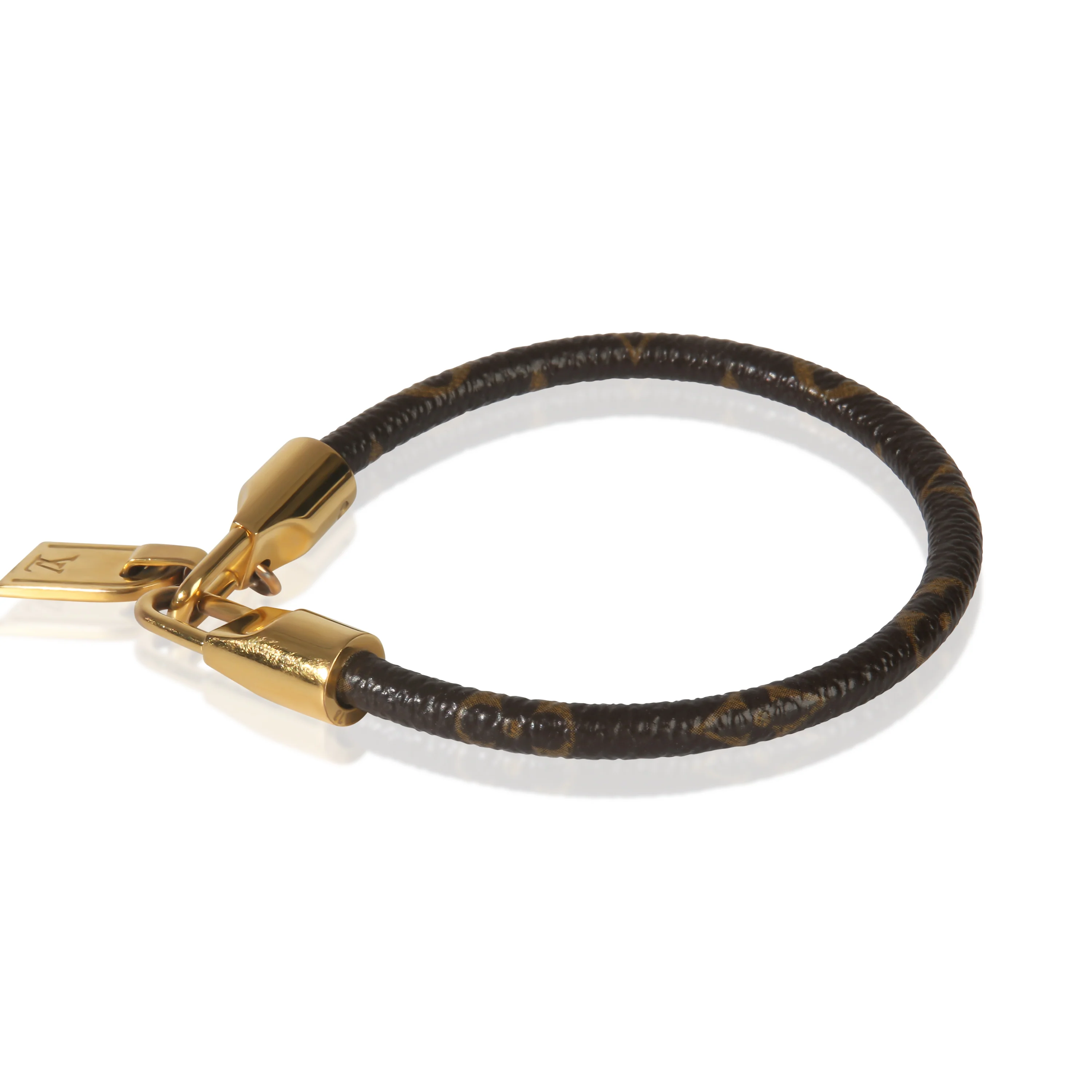 Gold-Plated  Canvas Monogram Luck It Charm Bracelet - Image 2