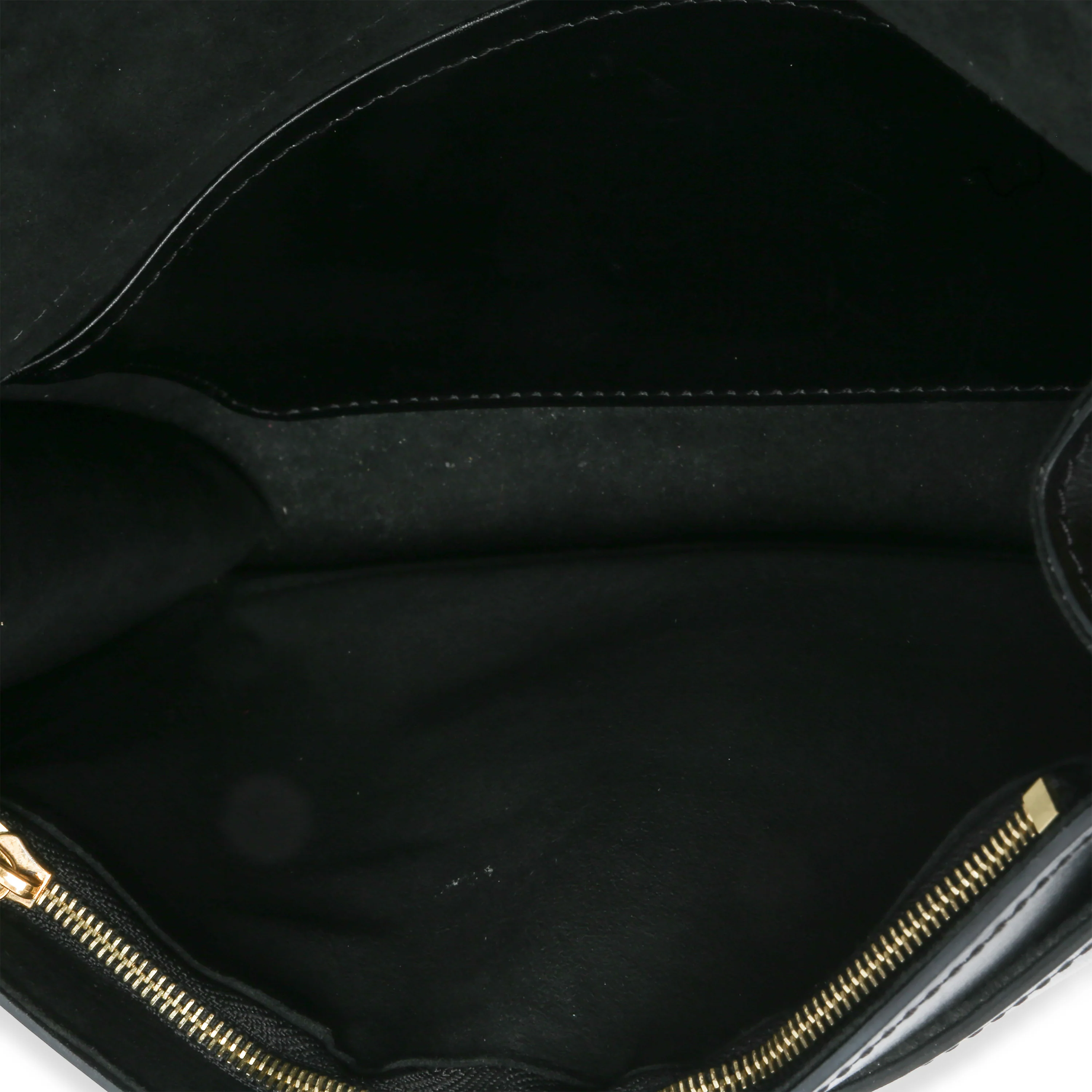 Black Calfskin Leather Chain Louise Clutch MM - Image 9