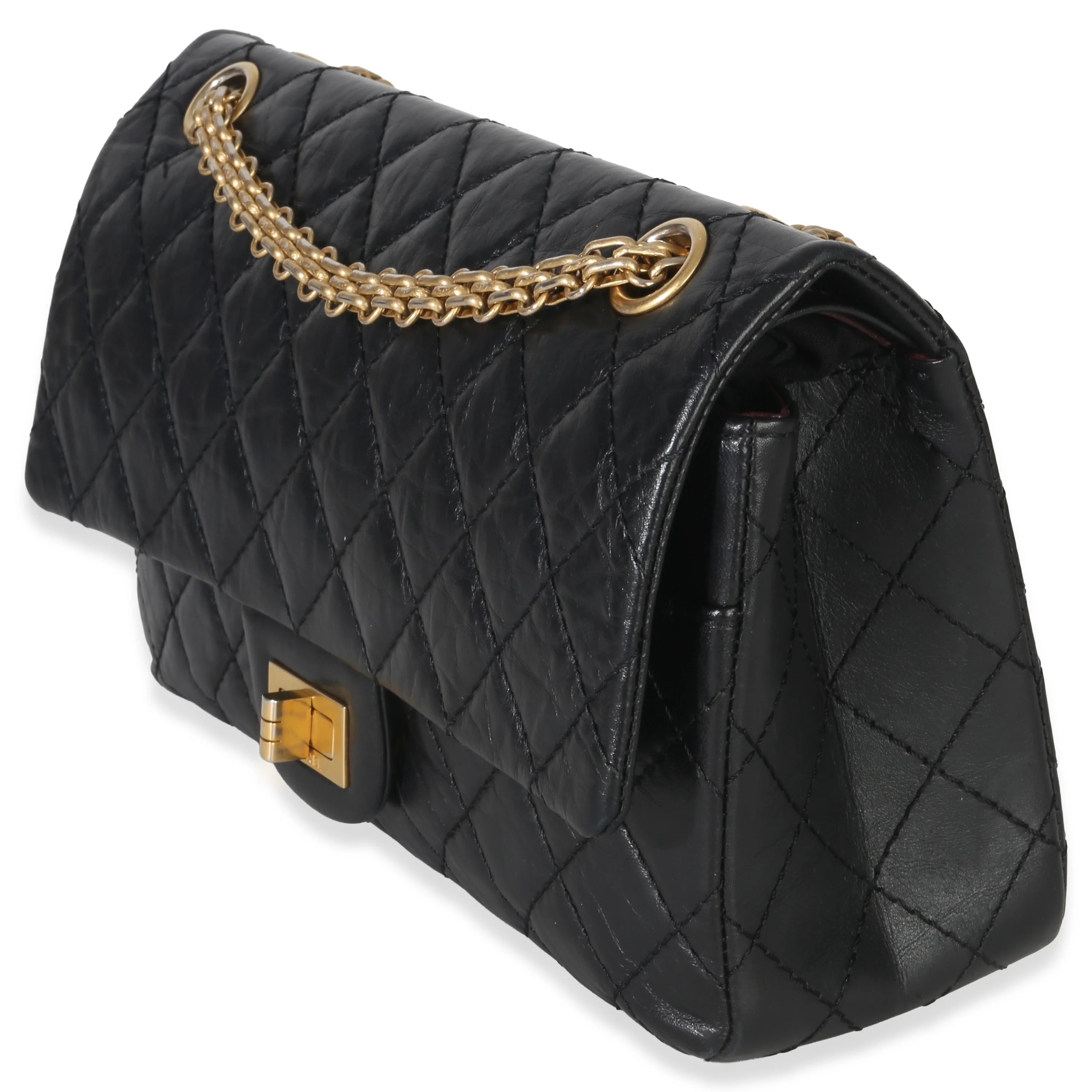 Black Quilted Aged Calfskin 2.55 Reissue 225 Flap Bag - Image 2