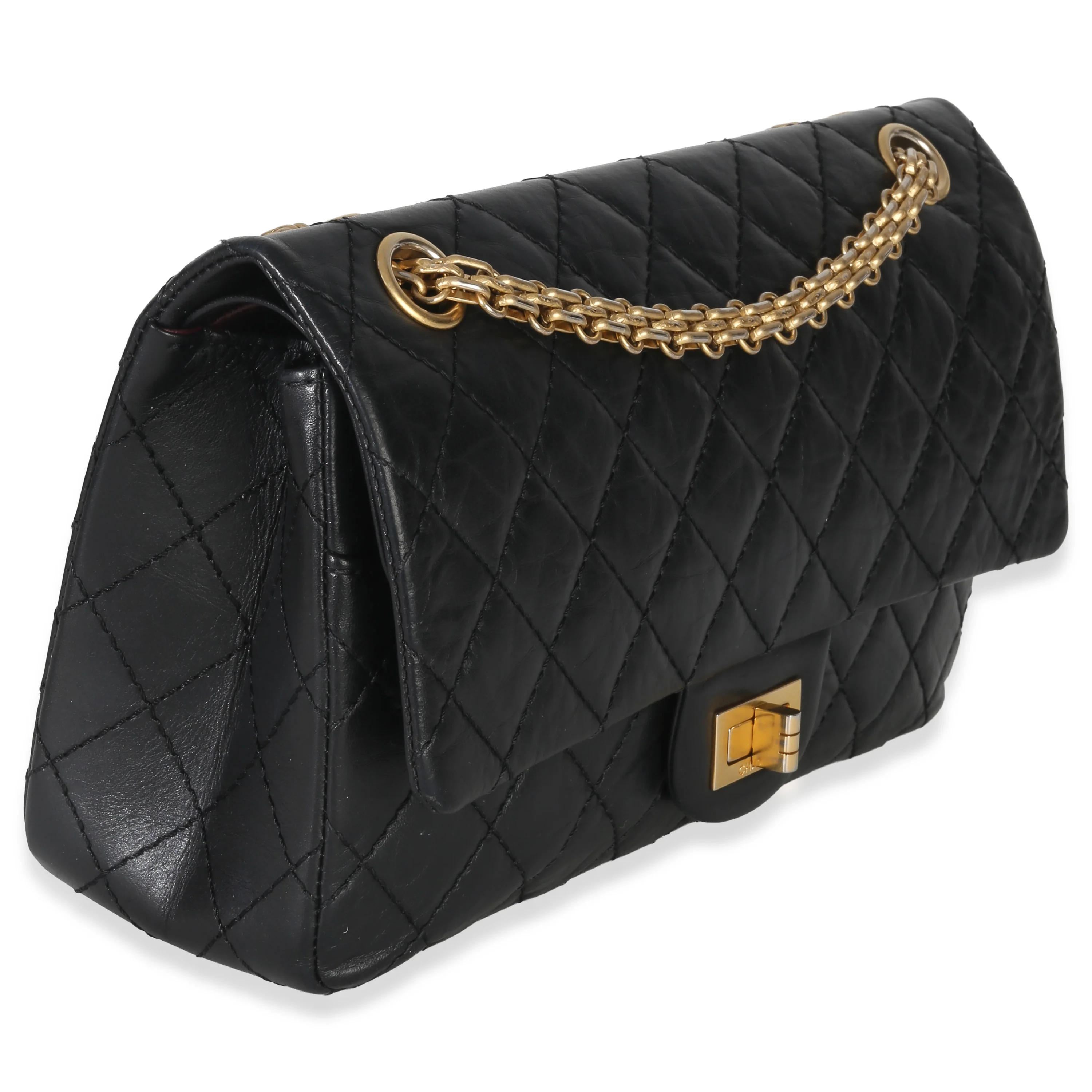 Black Quilted Aged Calfskin 2.55 Reissue 225 Flap Bag - Image 3