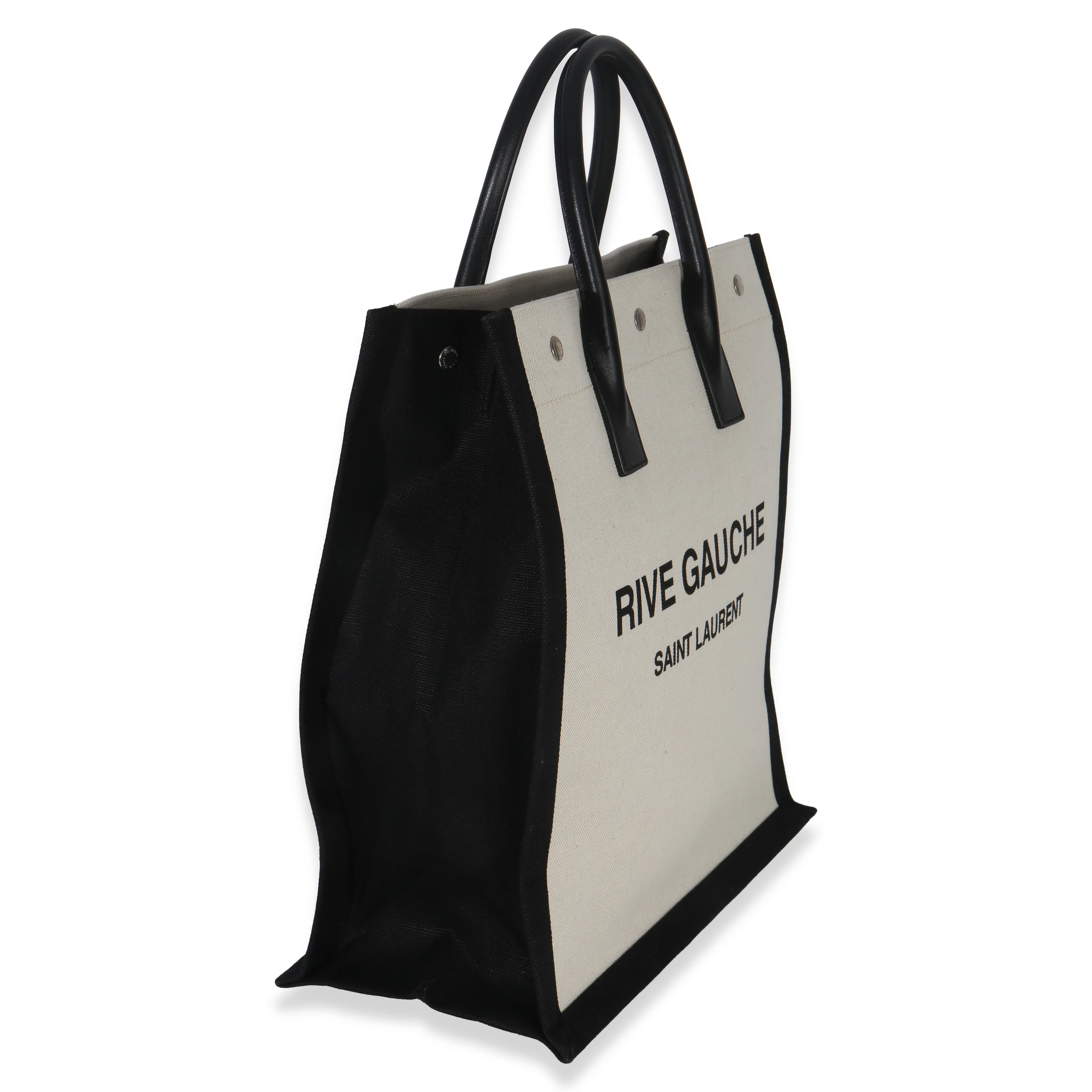 Beige Linen North South Rive Gauche Tote - Image 3